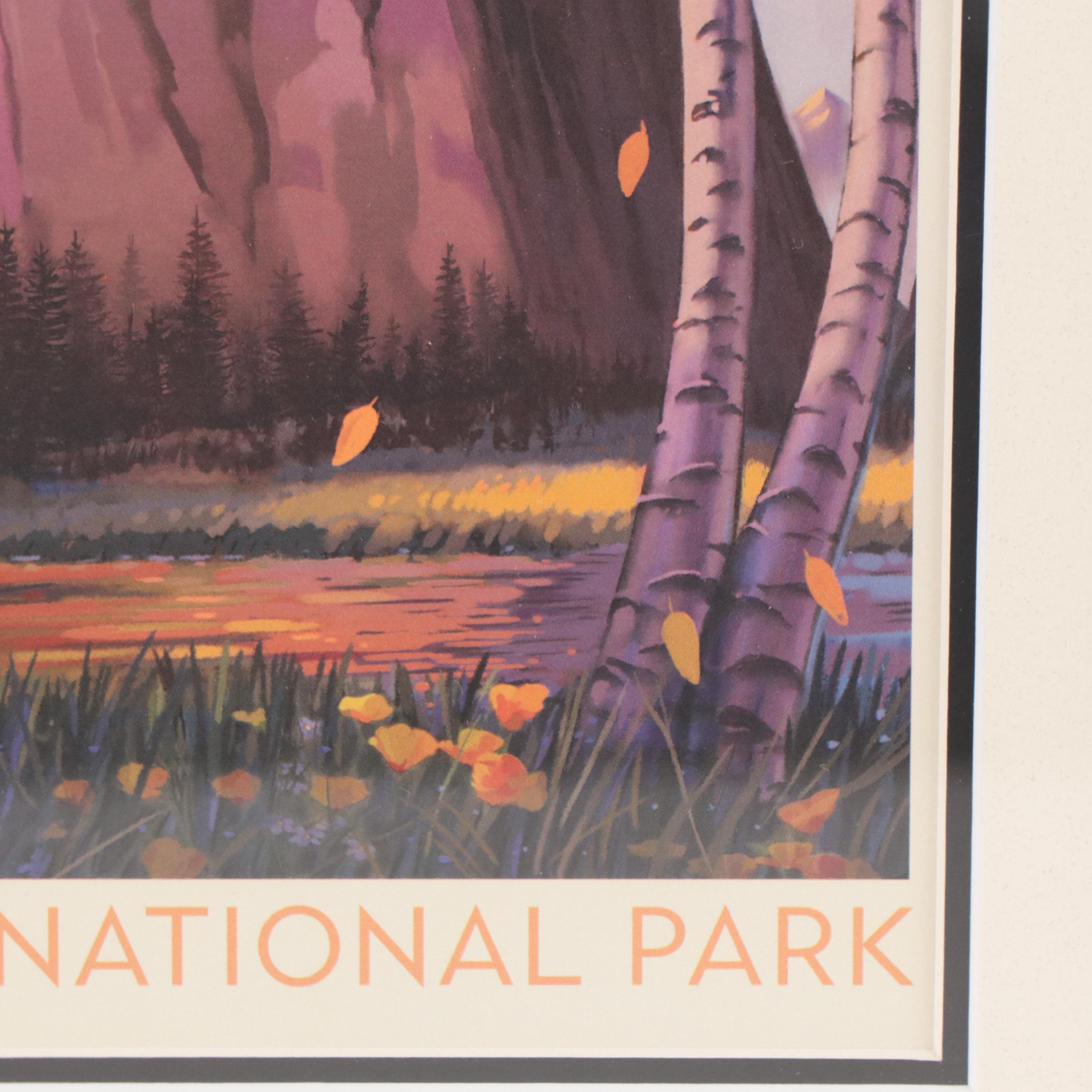 Yosemite National Park Offset Lithograph Advertisement After Arden von Haeger