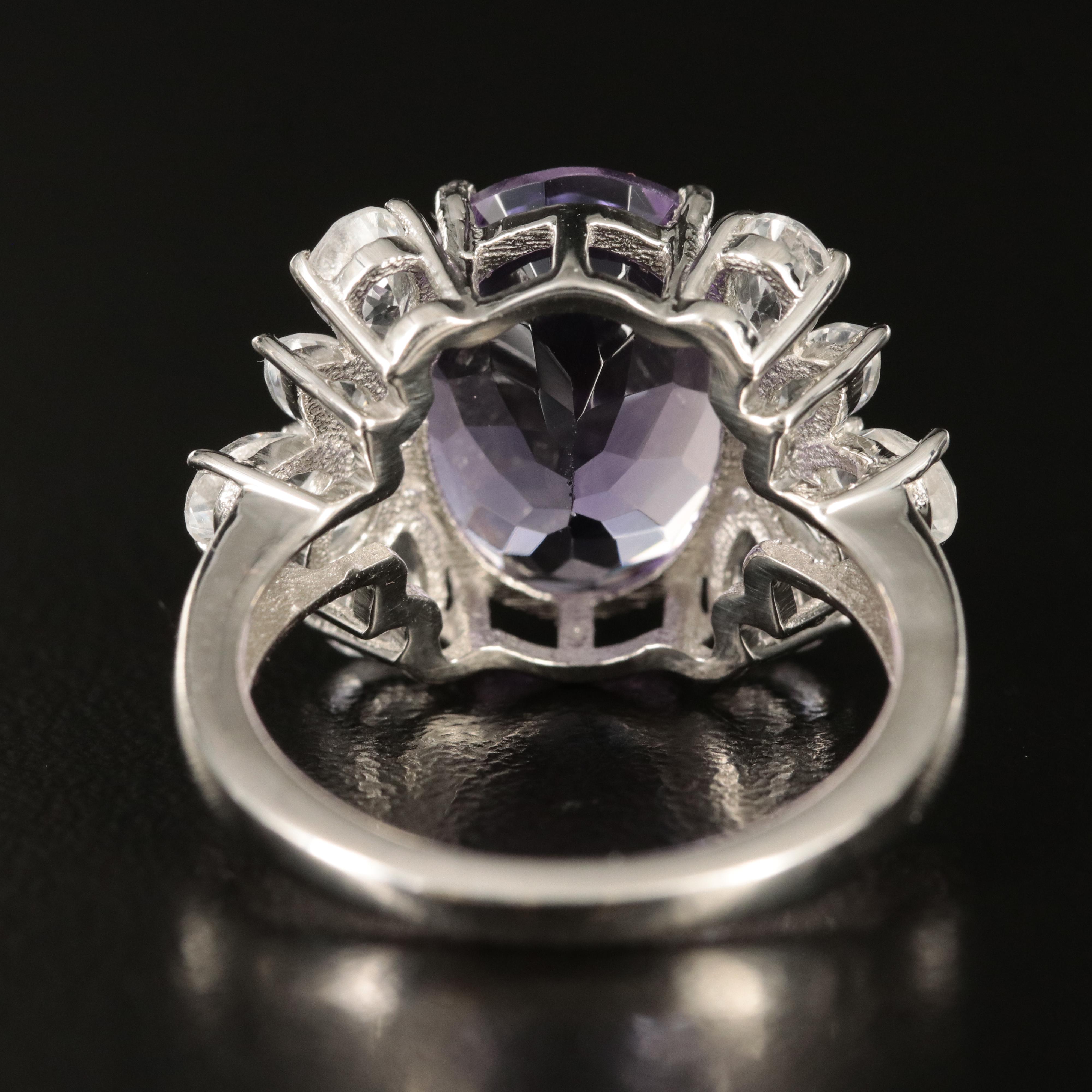 Sterling Amethyst and Topaz Ring