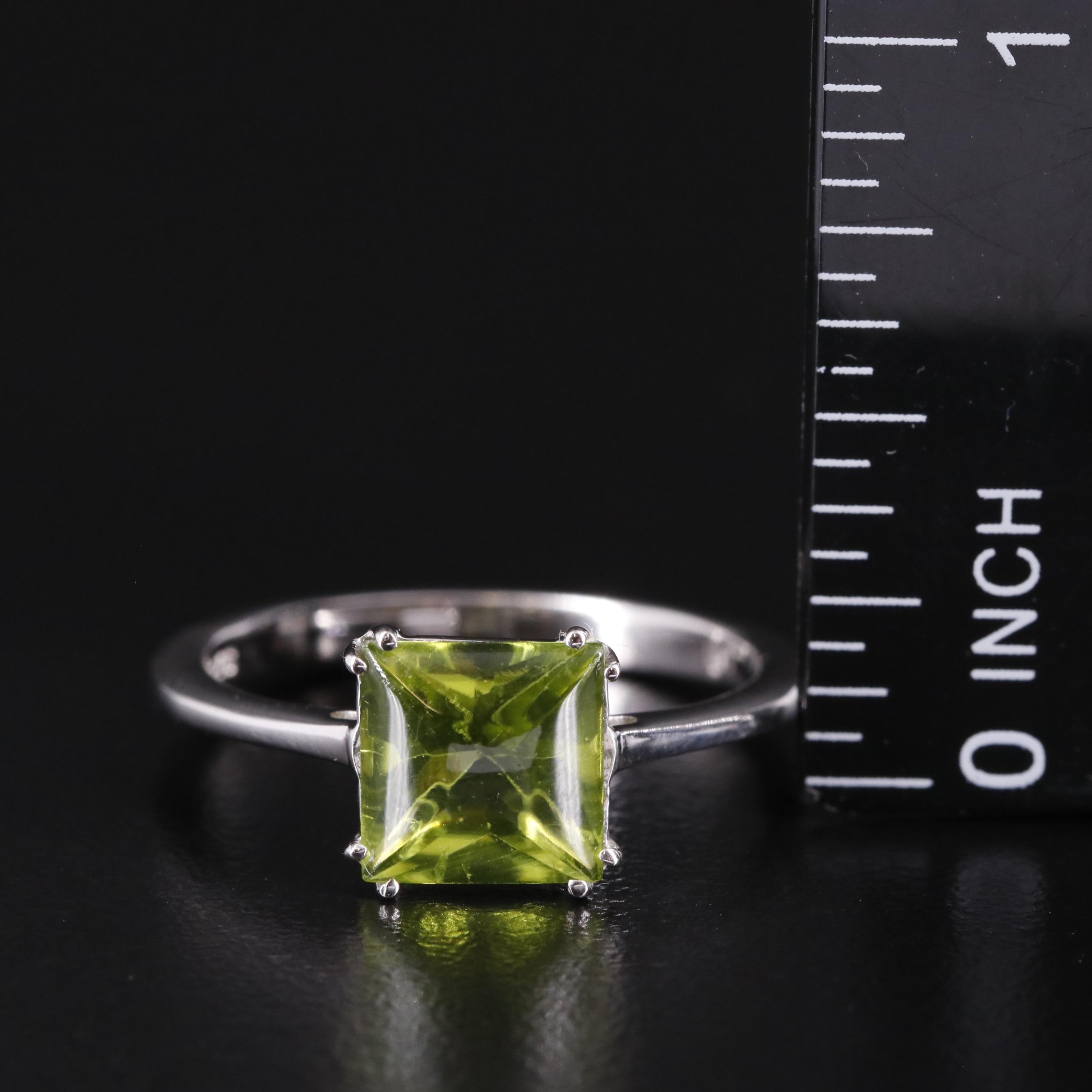 Sterling Peridot Solitaire Ring