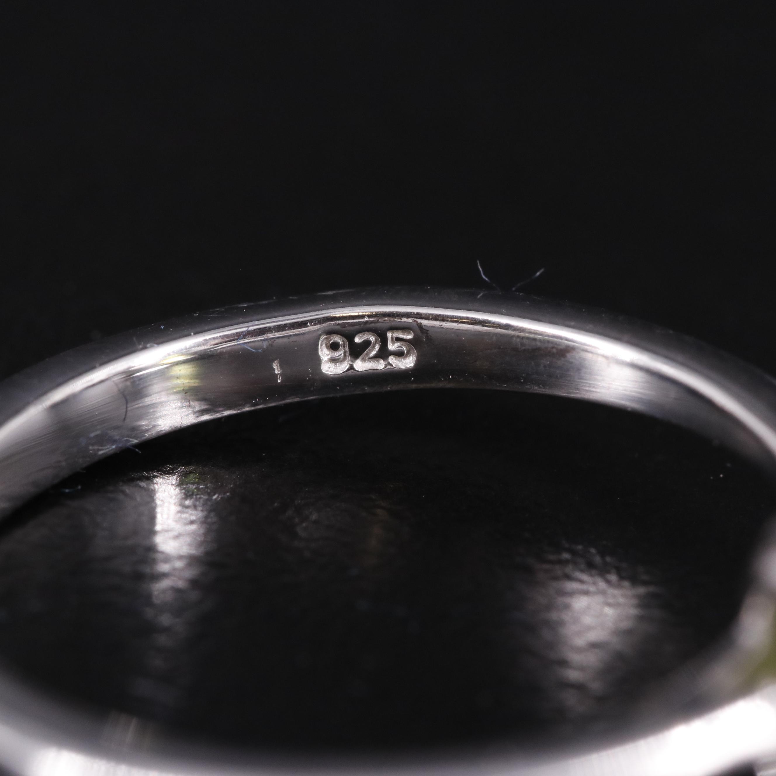 Sterling Peridot Solitaire Ring