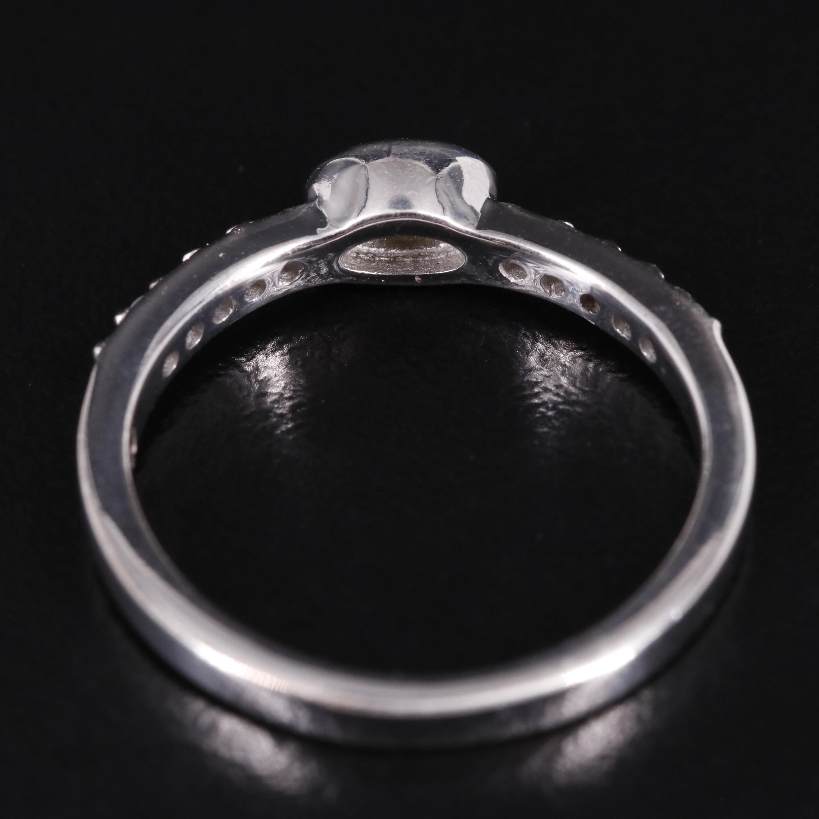 Sterling Citrine and White Topaz East-West Ring