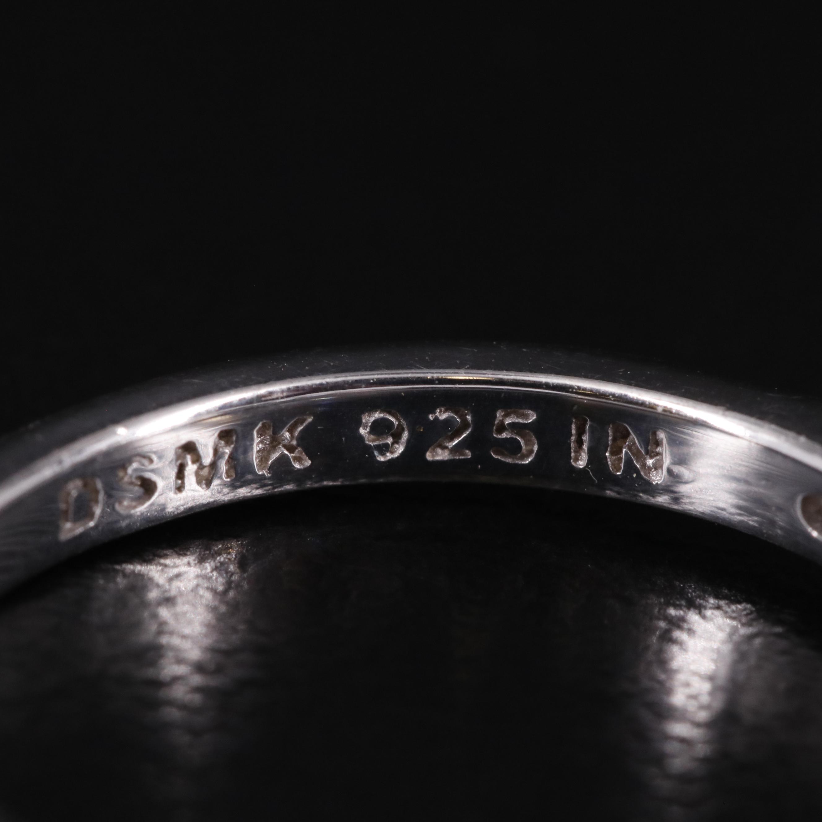 Sterling Citrine and White Topaz East-West Ring