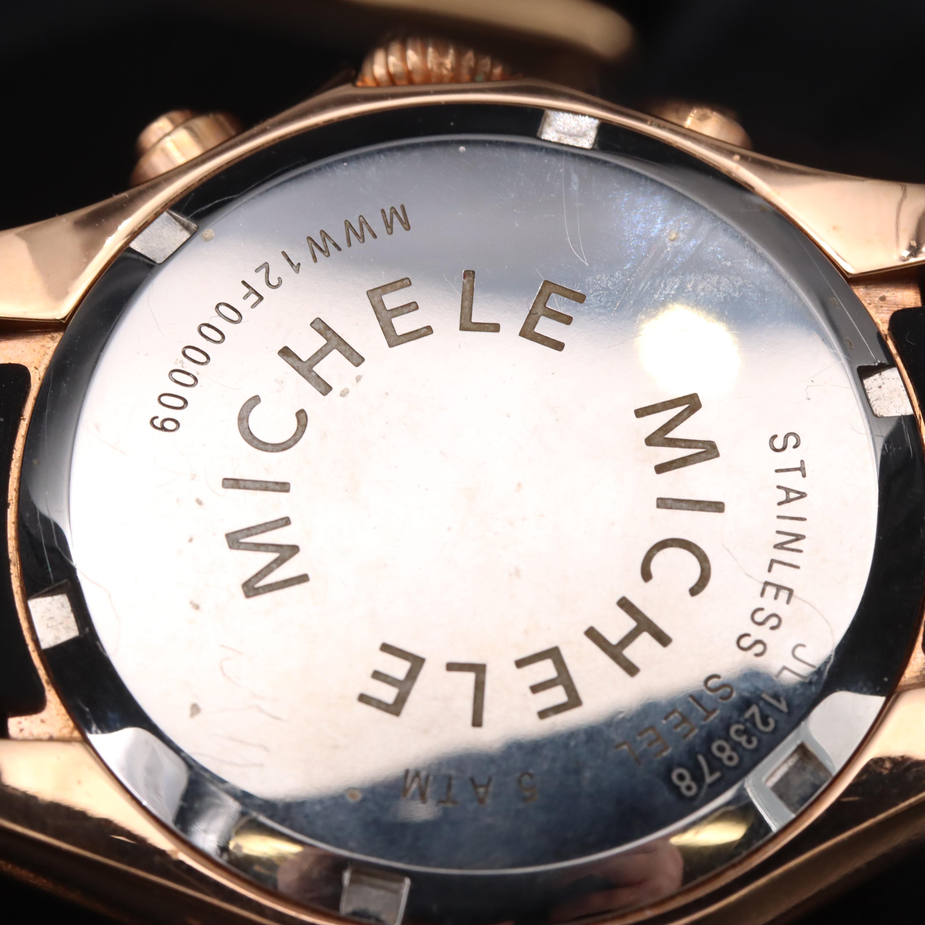 Michele Tahitan Stainless Steel Chronograph Watch
