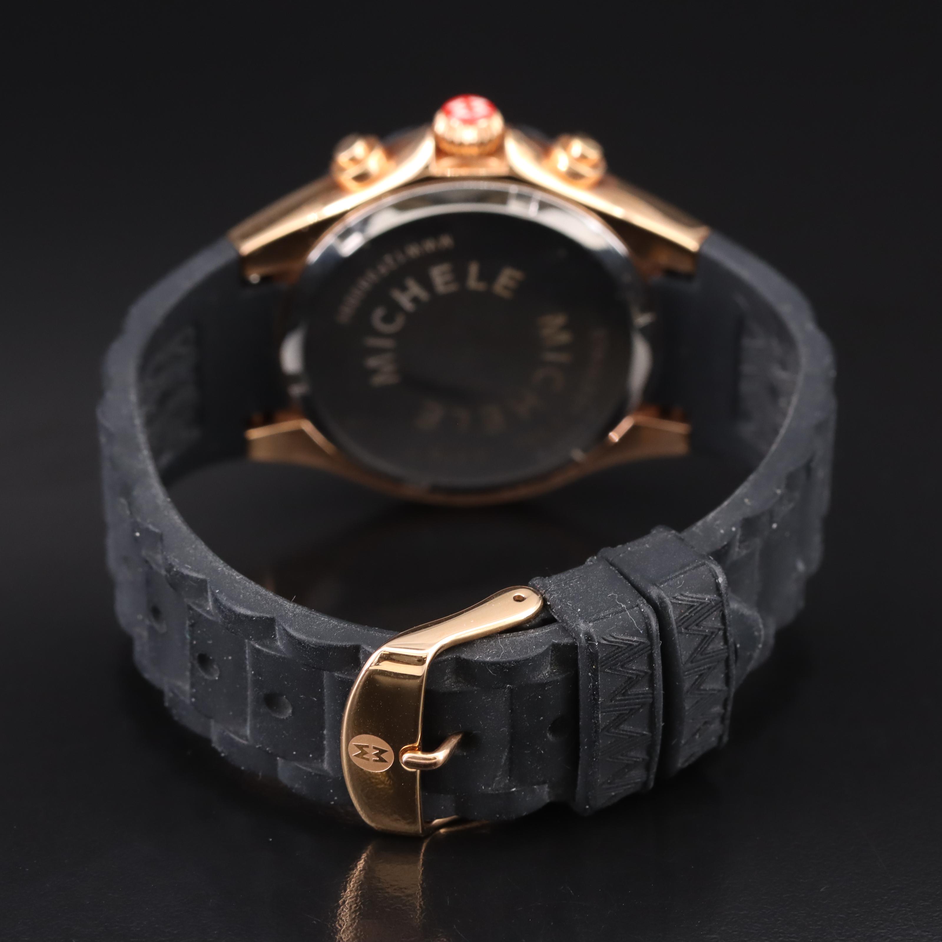 Michele Tahitan Stainless Steel Chronograph Watch