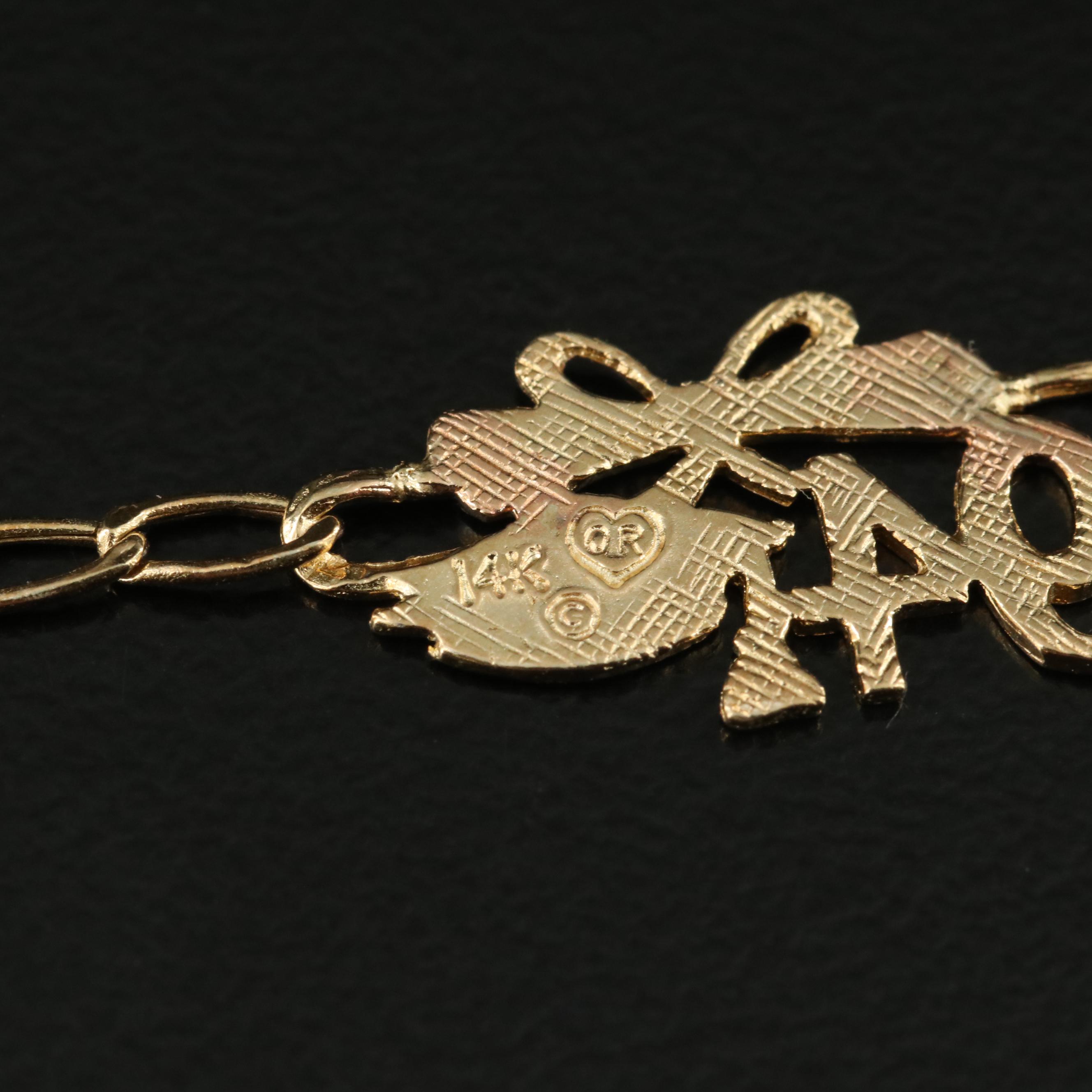 Coleman Black Hills Gold 10K Cubic Zirconia Ring with 14K 1994 Graduate Bracelet