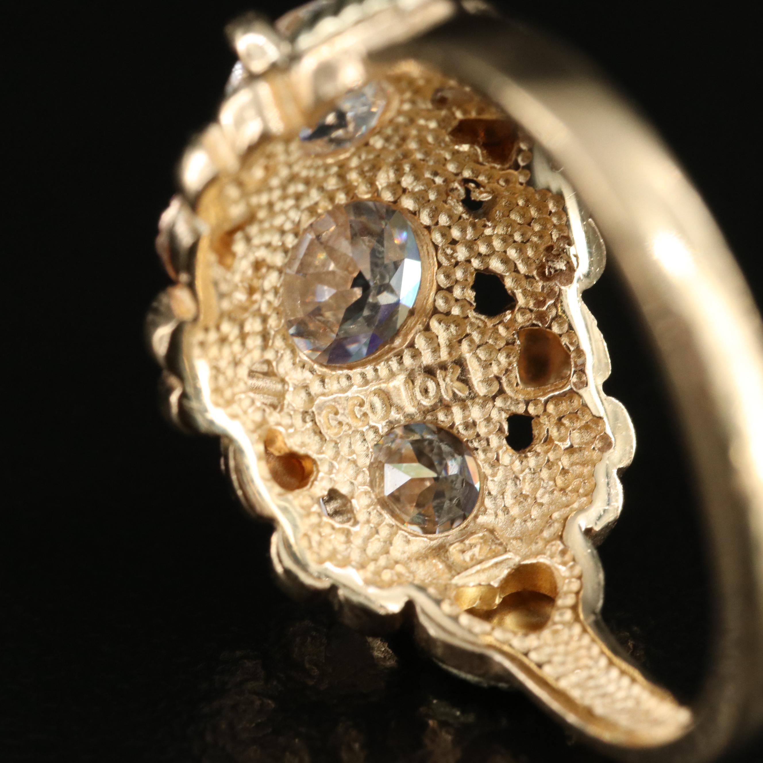 Coleman Black Hills Gold 10K Cubic Zirconia Ring with 14K 1994 Graduate Bracelet