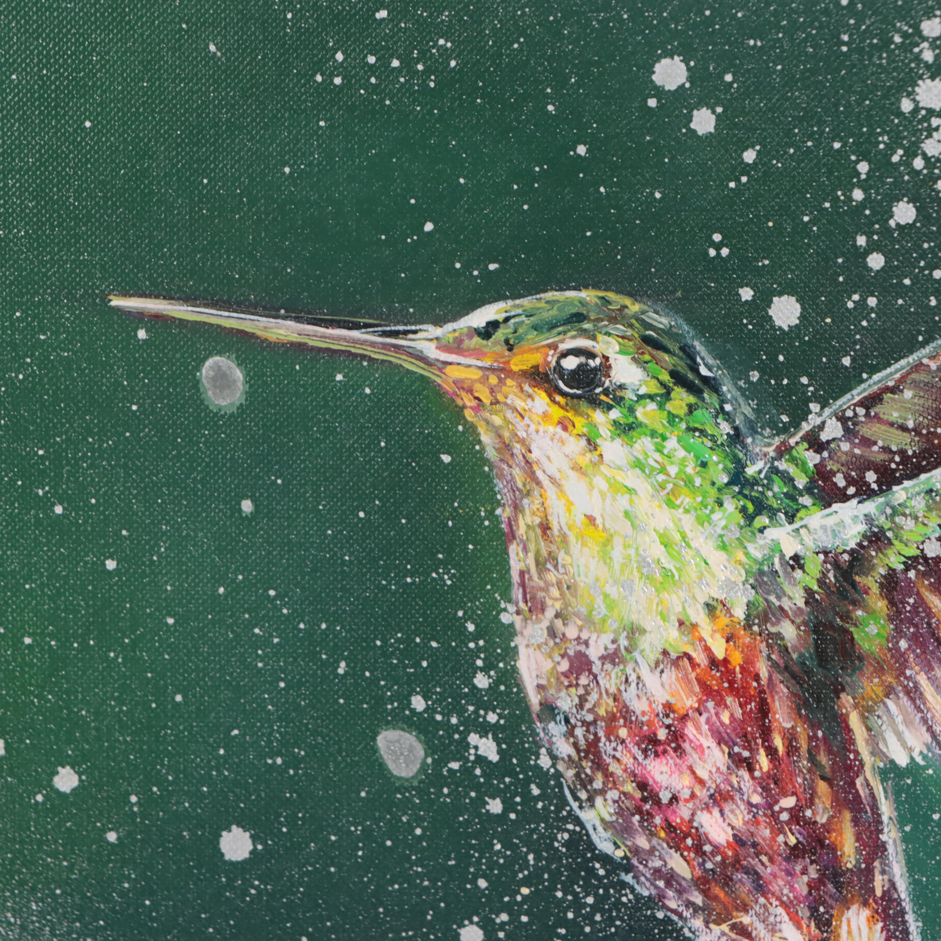 Inga Kovalenko Oil Painting of Hummingbird, 2023