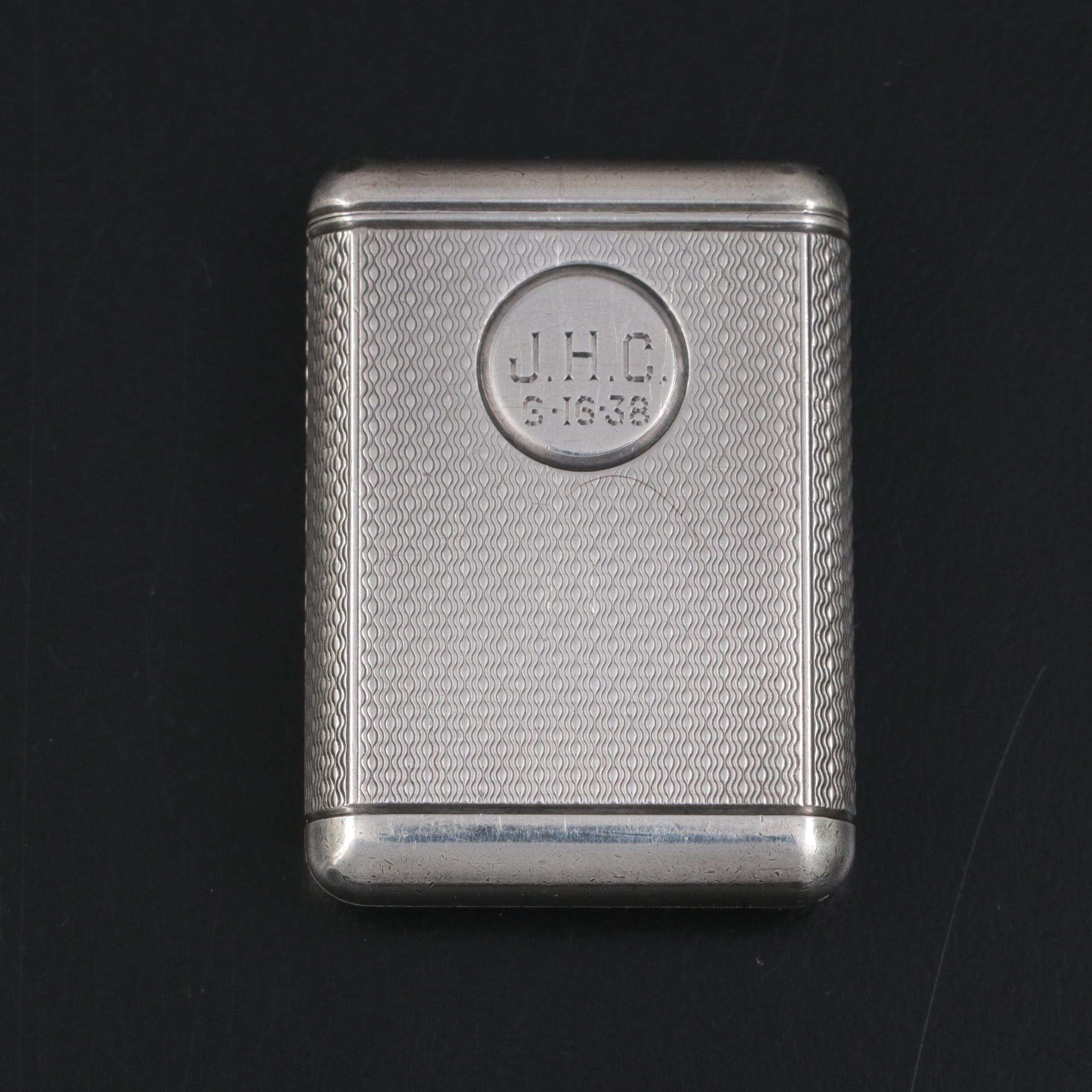 Gruen Alpina Sterling Silver Case Travel Clock, 1930s