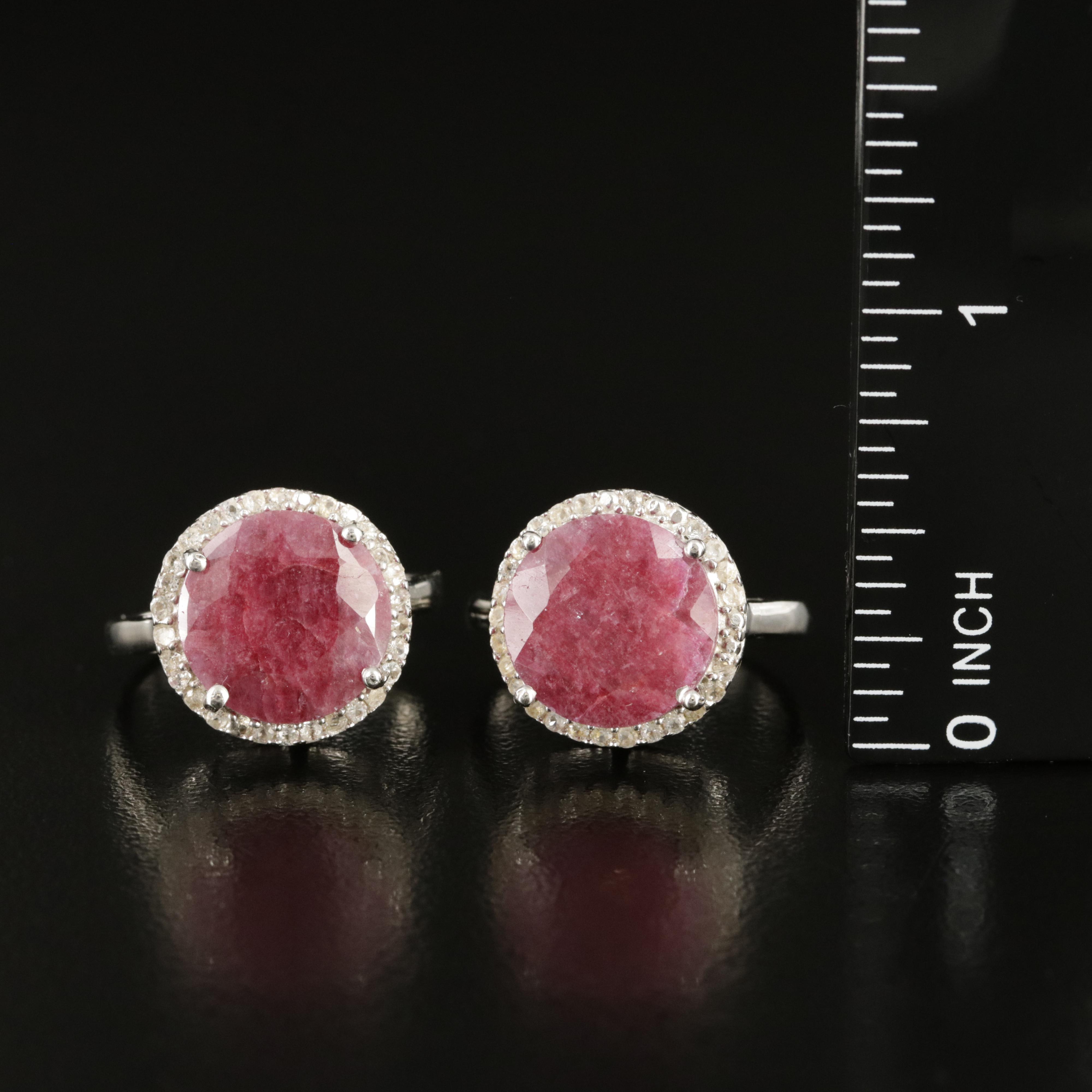 Sterling Beryl and Topaz Rings