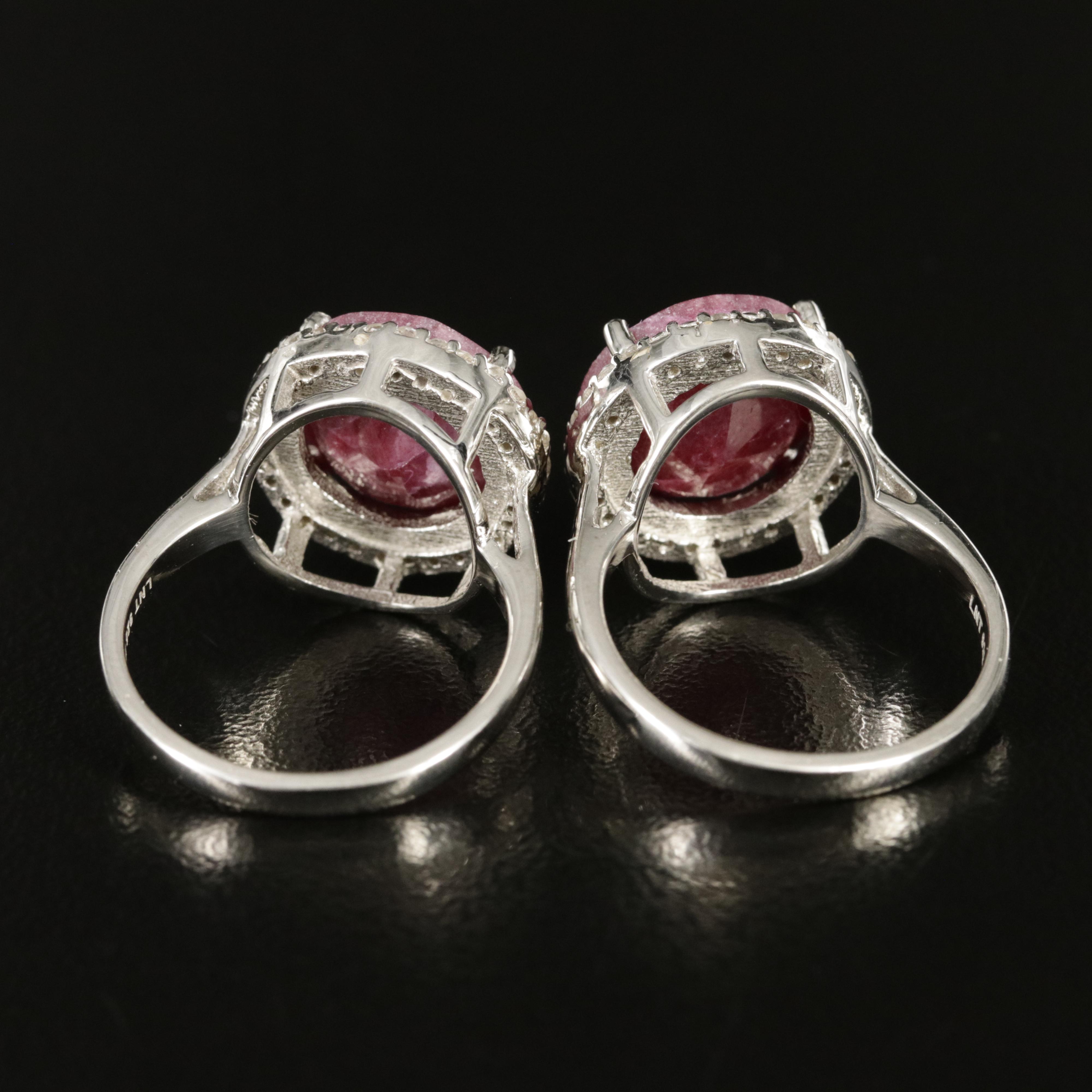 Sterling Beryl and Topaz Rings