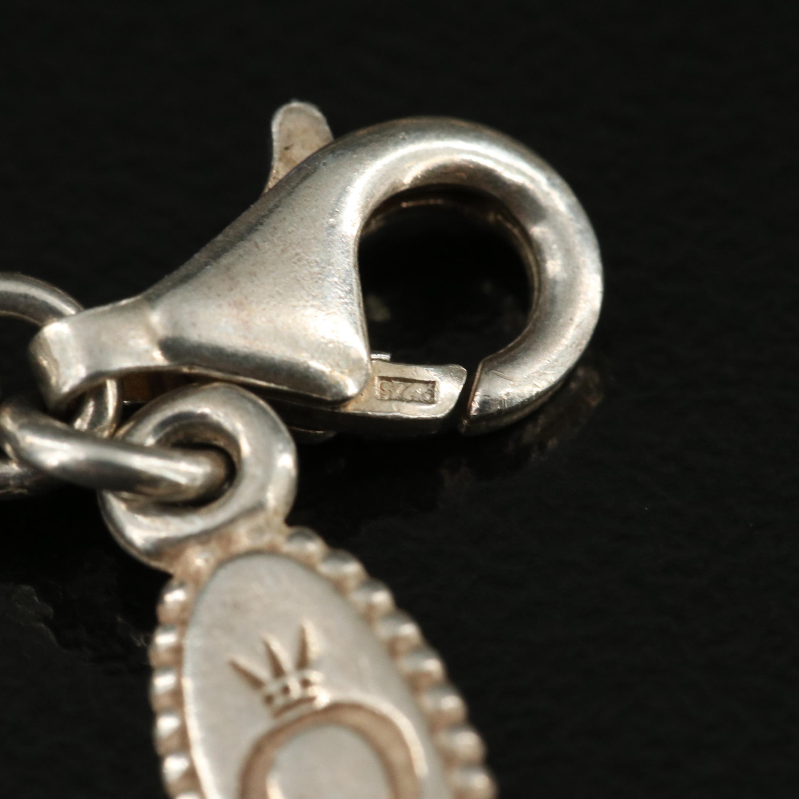 Pandora Sterling Charm Bracelet Including Cubic Zirconia and Enamel