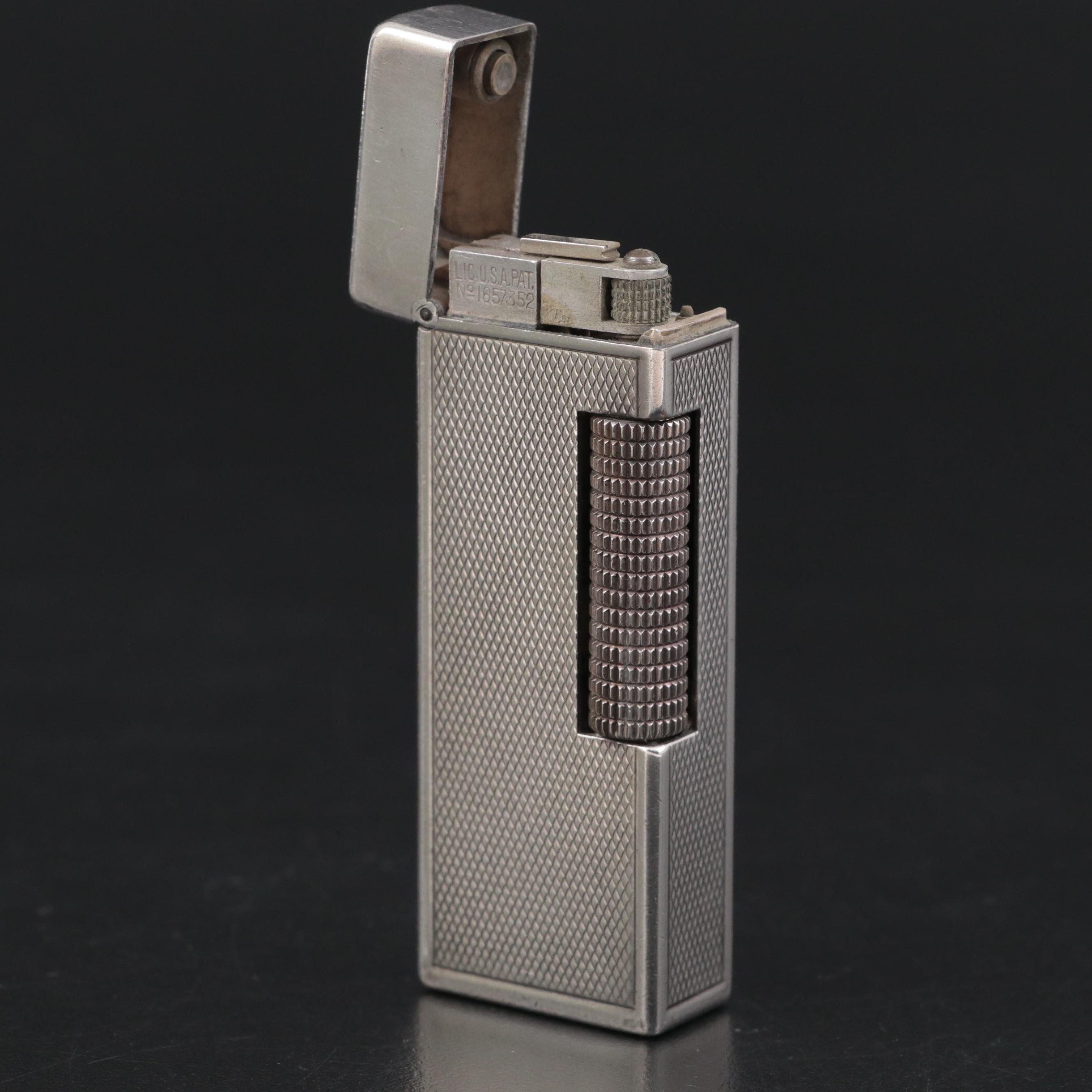 Dunhill Silver Plated Pocket Lighter, Early to Mid 20th Century