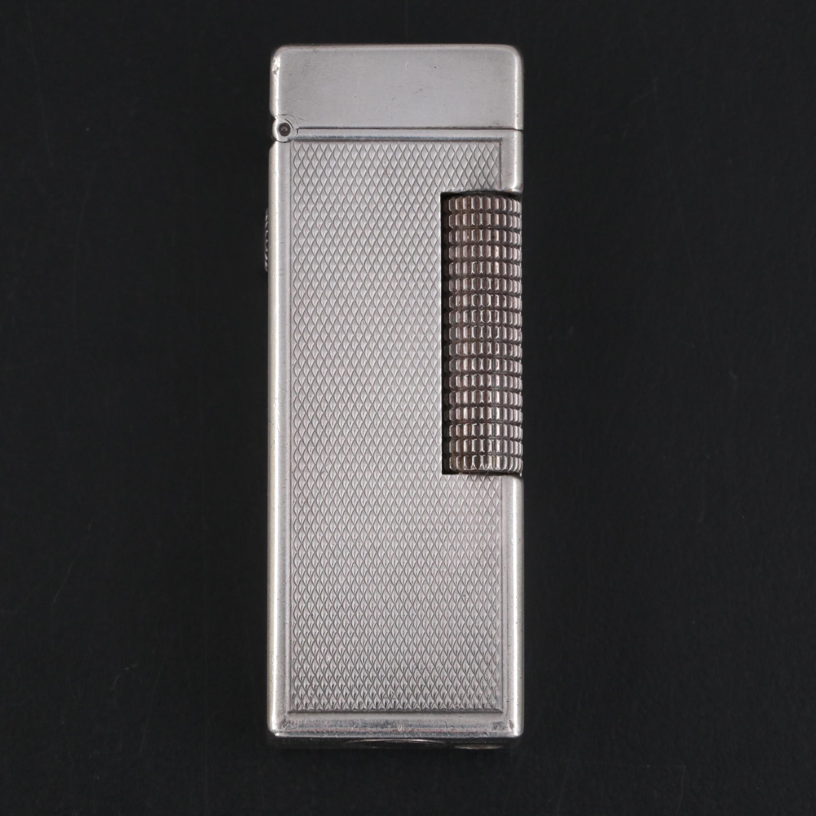 Dunhill Silver Plated Pocket Lighter, Early to Mid 20th Century