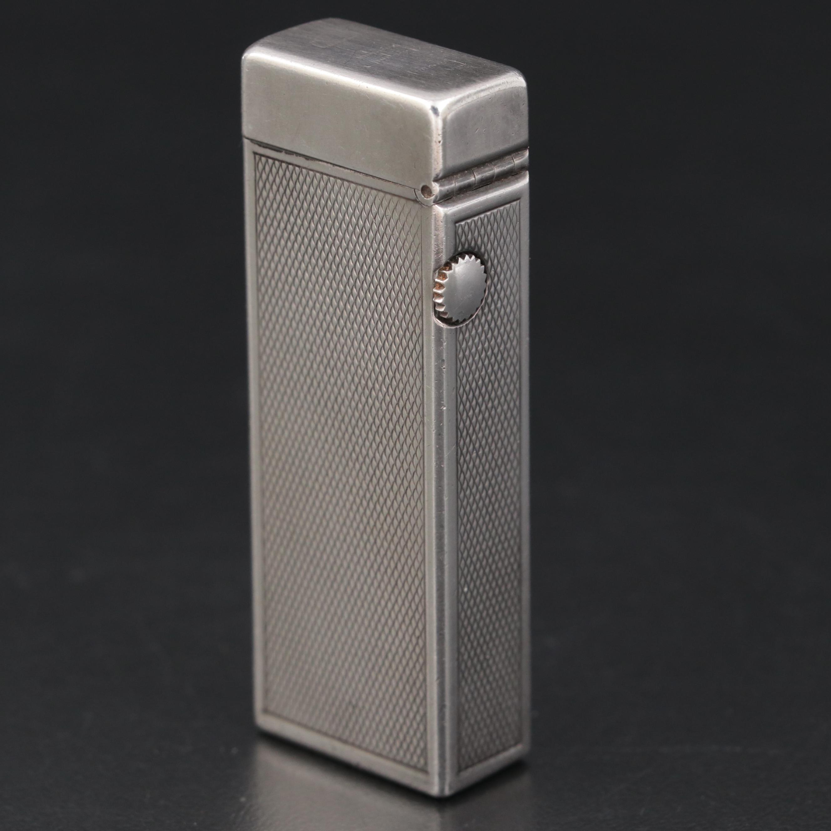 Dunhill Silver Plated Pocket Lighter, Early to Mid 20th Century