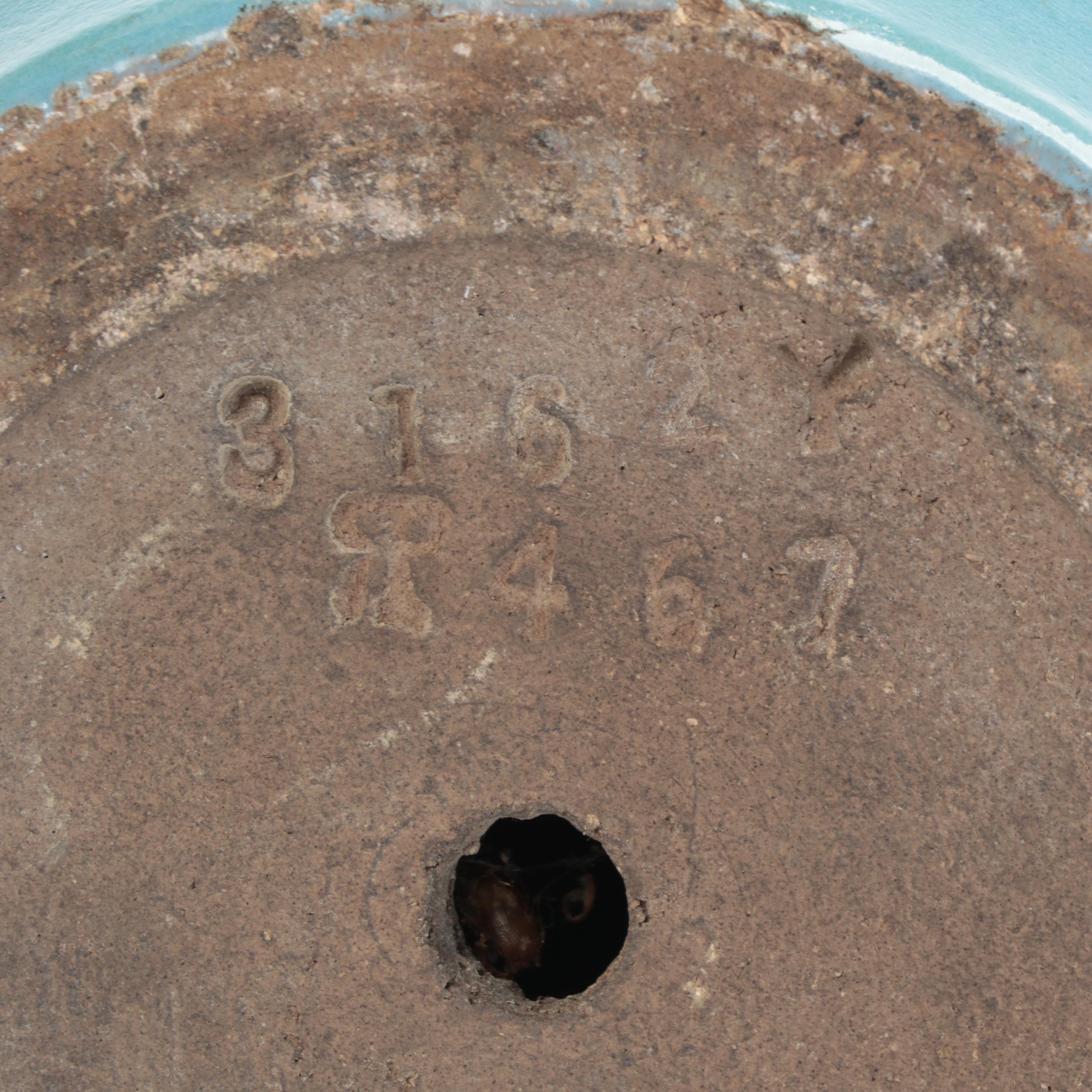 Turquoise Glazed Earthenware Floor Vase