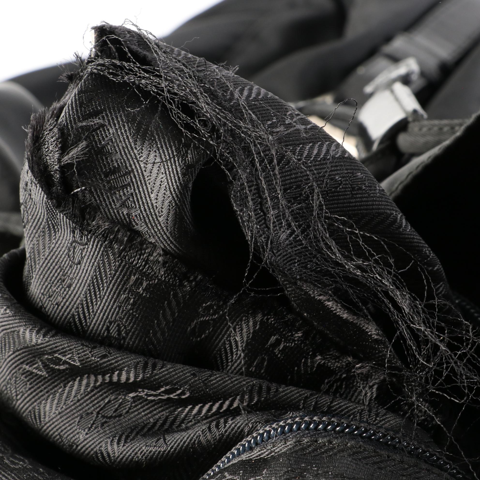 Prada Backpack in Black Nylon and Leather