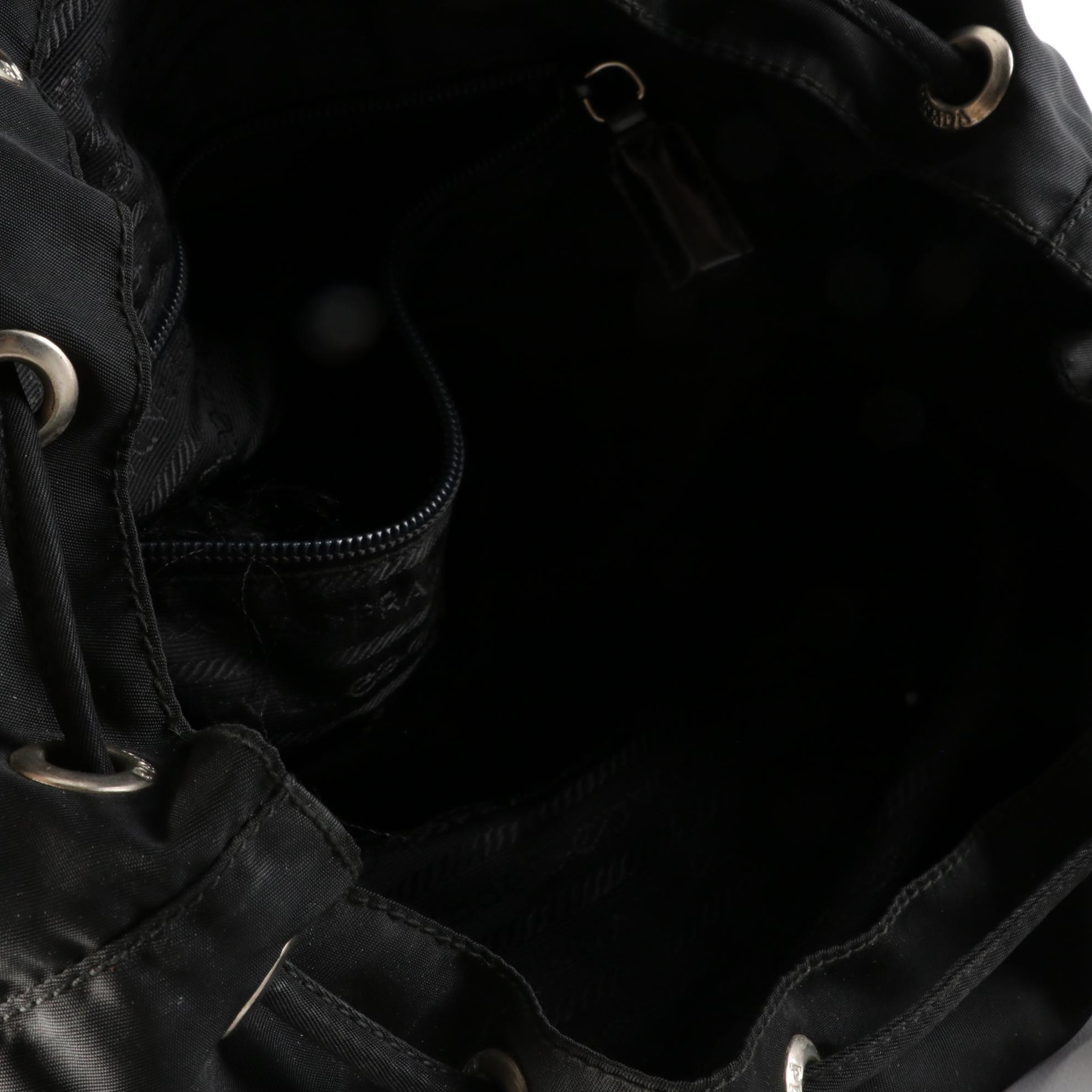 Prada Backpack in Black Nylon and Leather