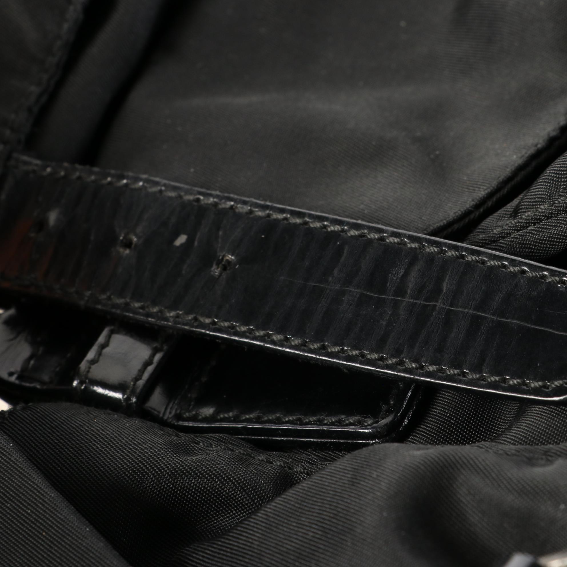 Prada Backpack in Black Nylon and Leather