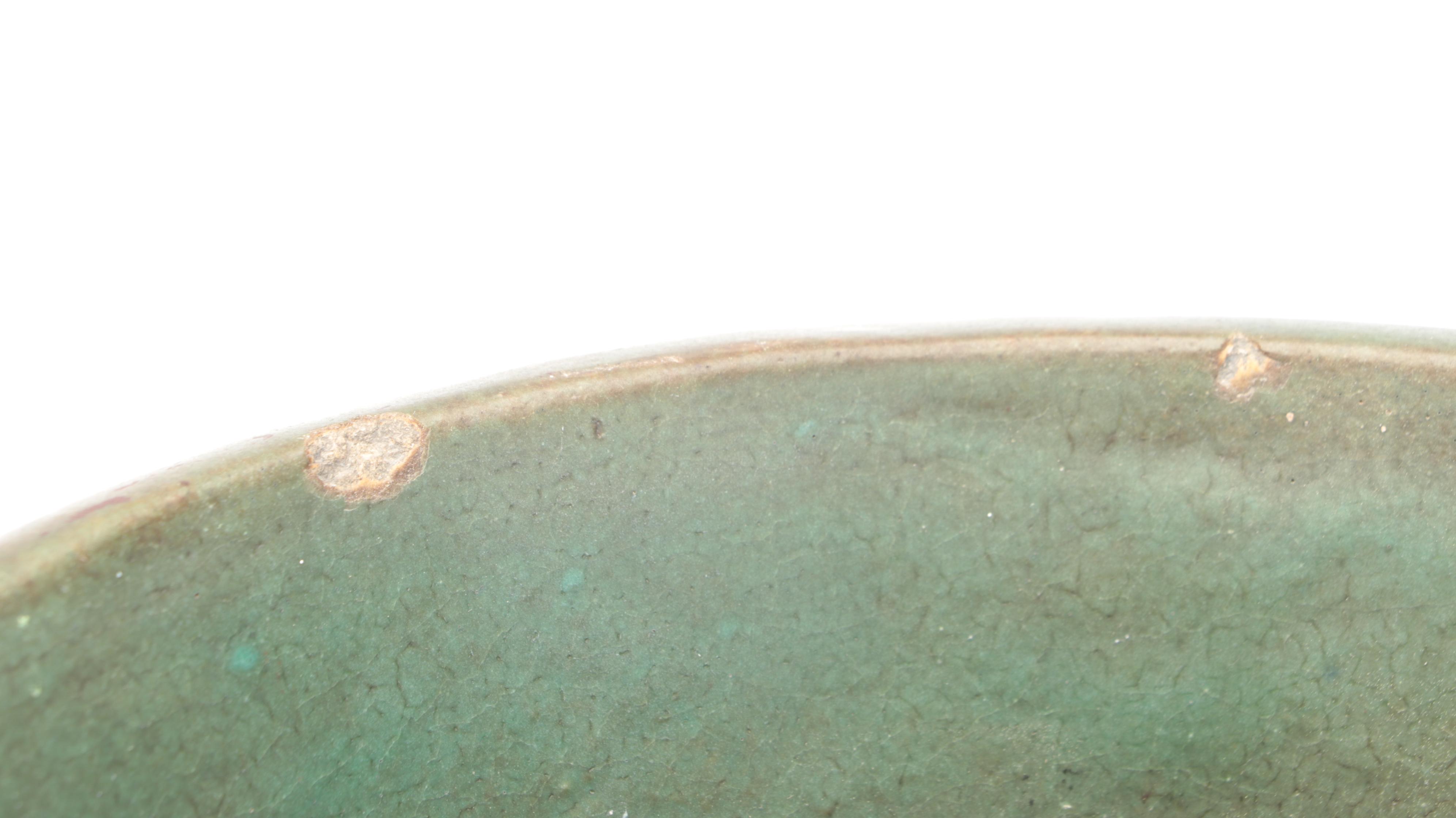 Rookwood Pottery Green and Brown Glazed Ceramic Floor Vase, Early to Mid-20th C.