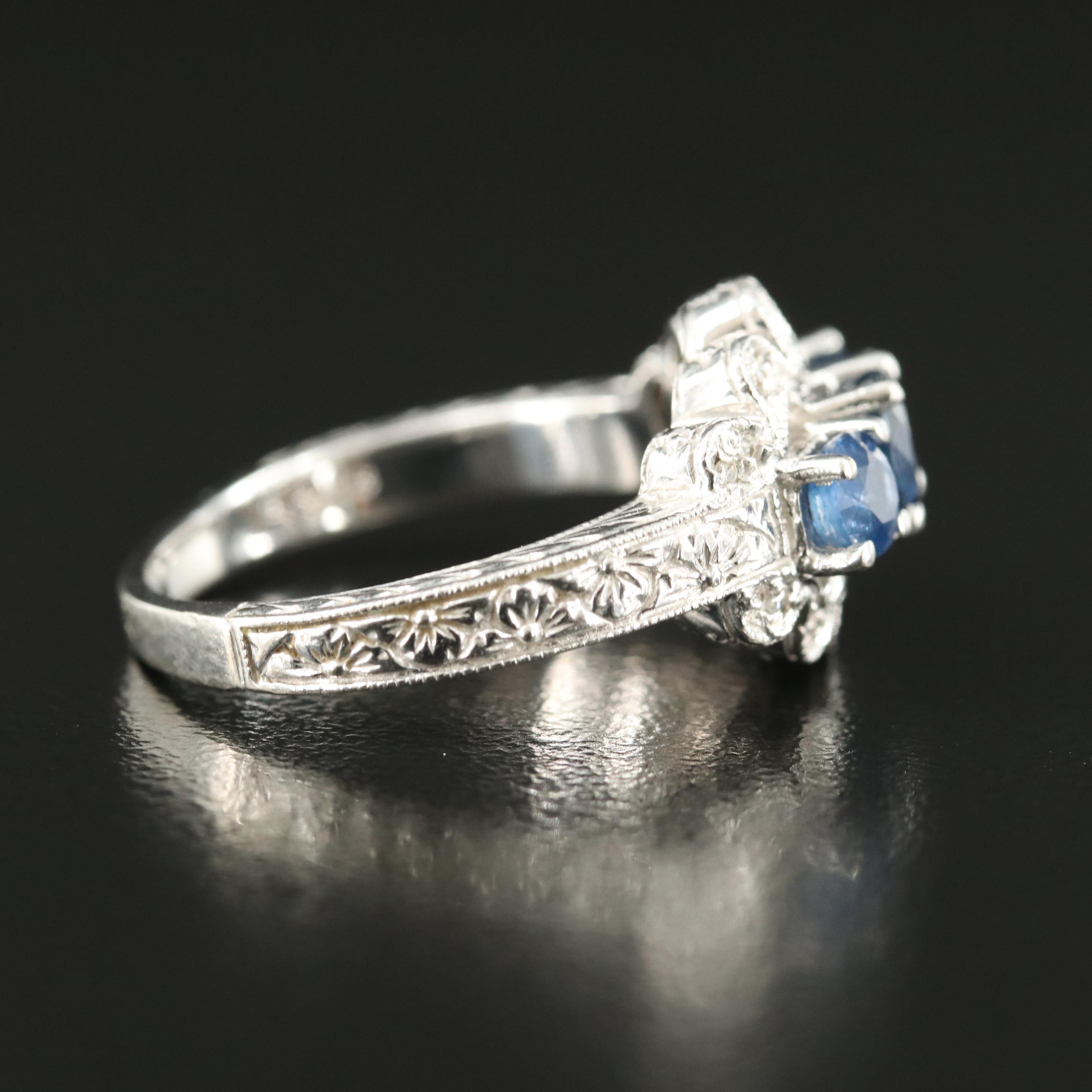 14K Sapphire and Diamond Ring