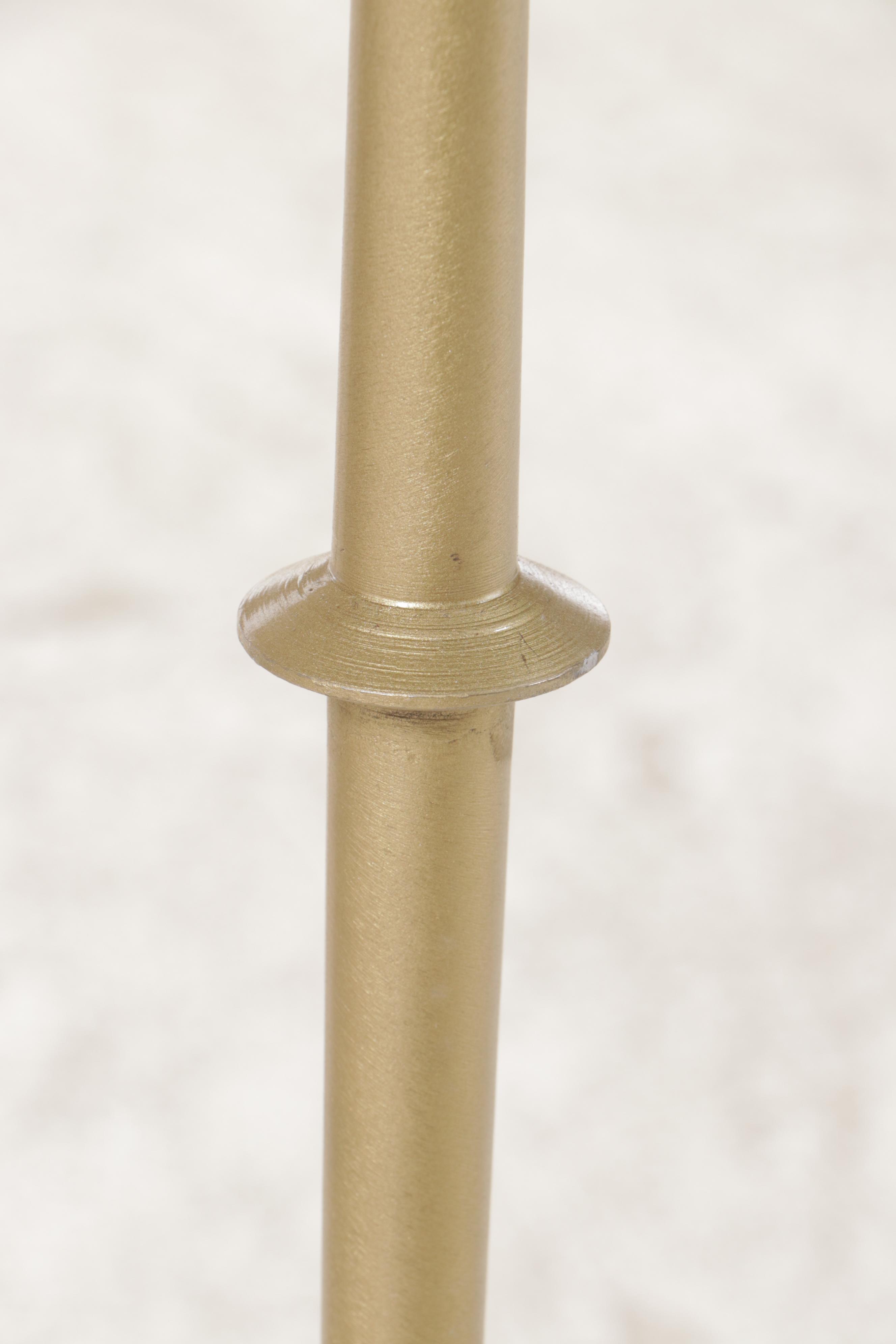 Marble Top Gold Tone Metal Console Table