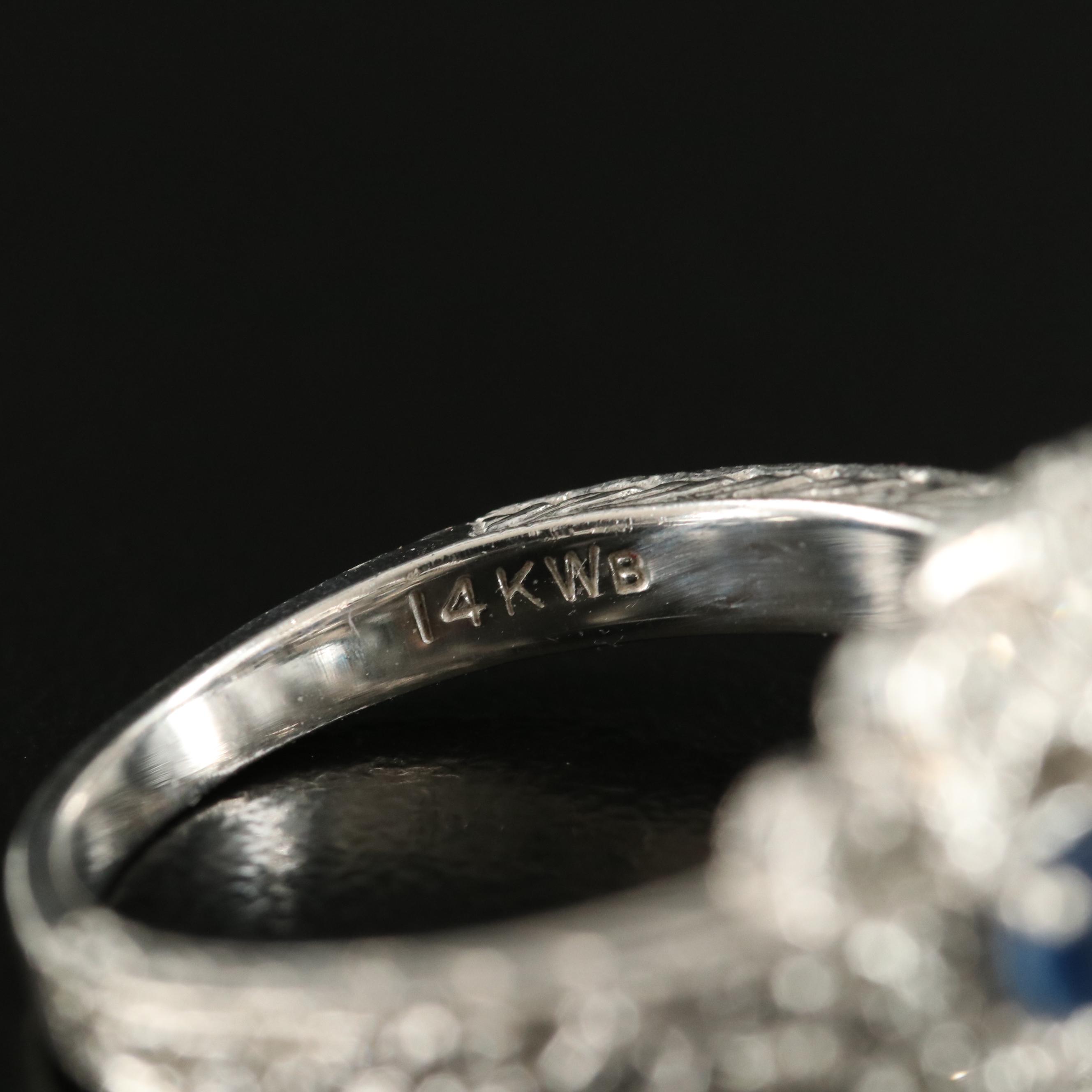 14K Sapphire and Diamond Ring