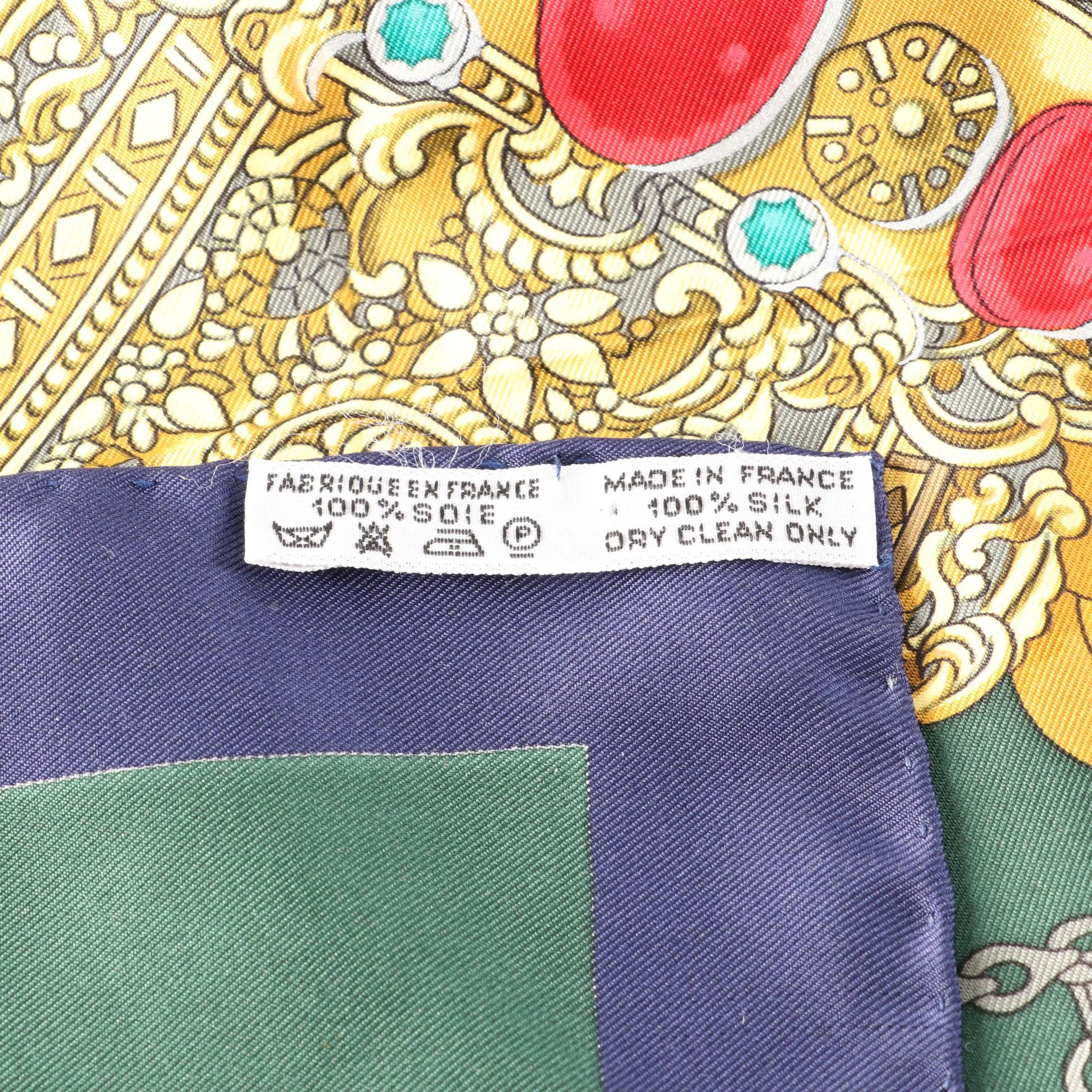 Hermès "Kosmima" Scarf 90 in Silk Twill