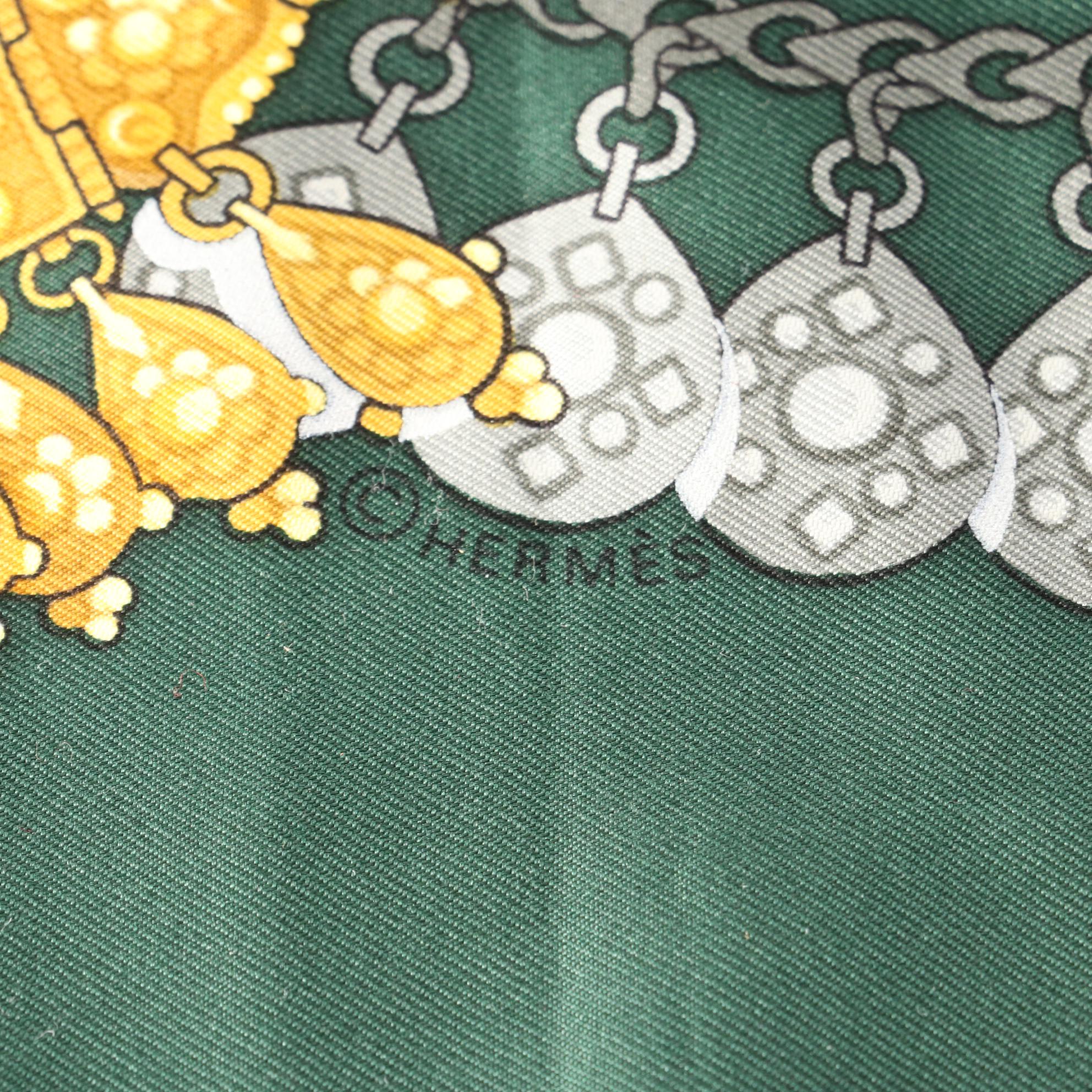 Hermès "Kosmima" Scarf 90 in Silk Twill