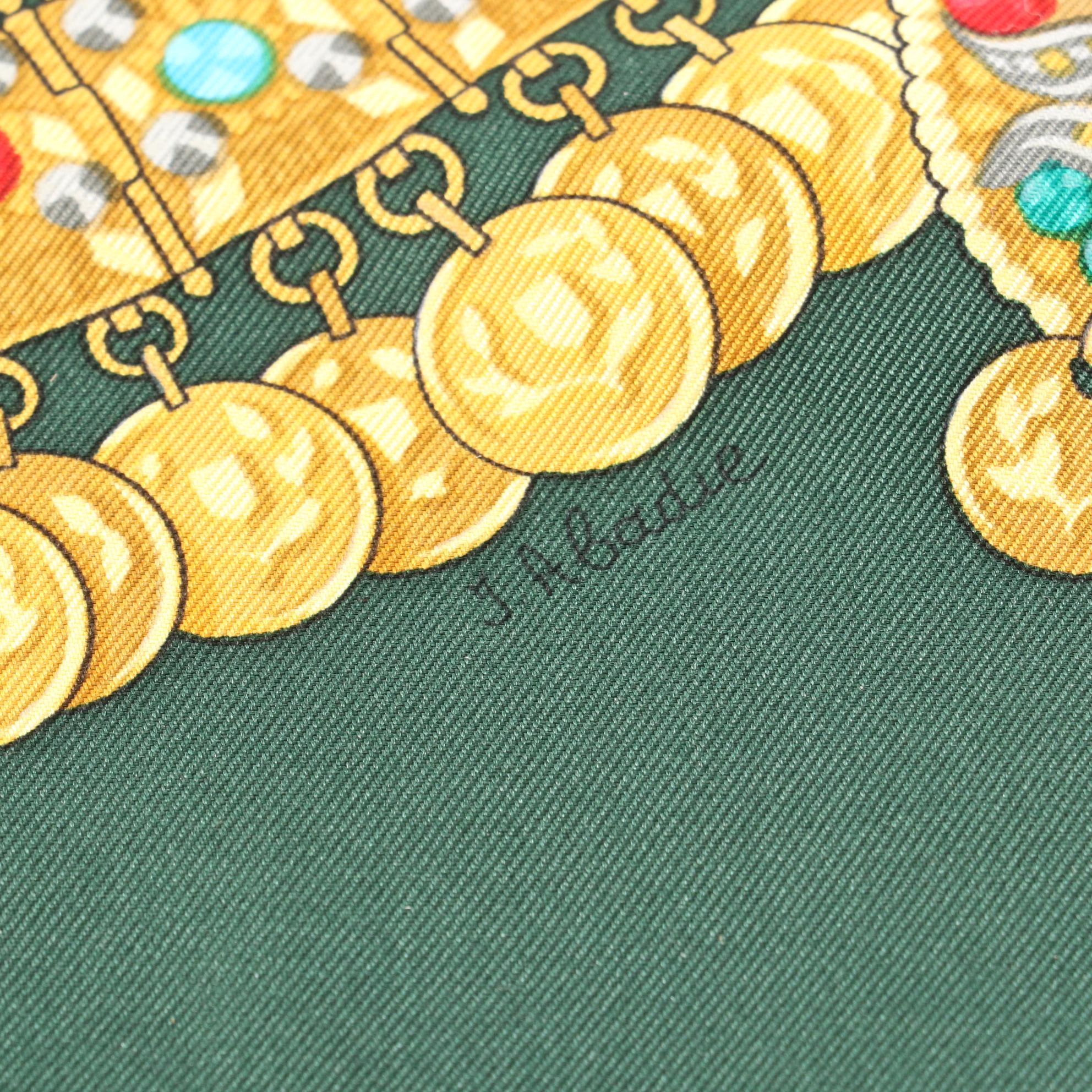 Hermès "Kosmima" Scarf 90 in Silk Twill