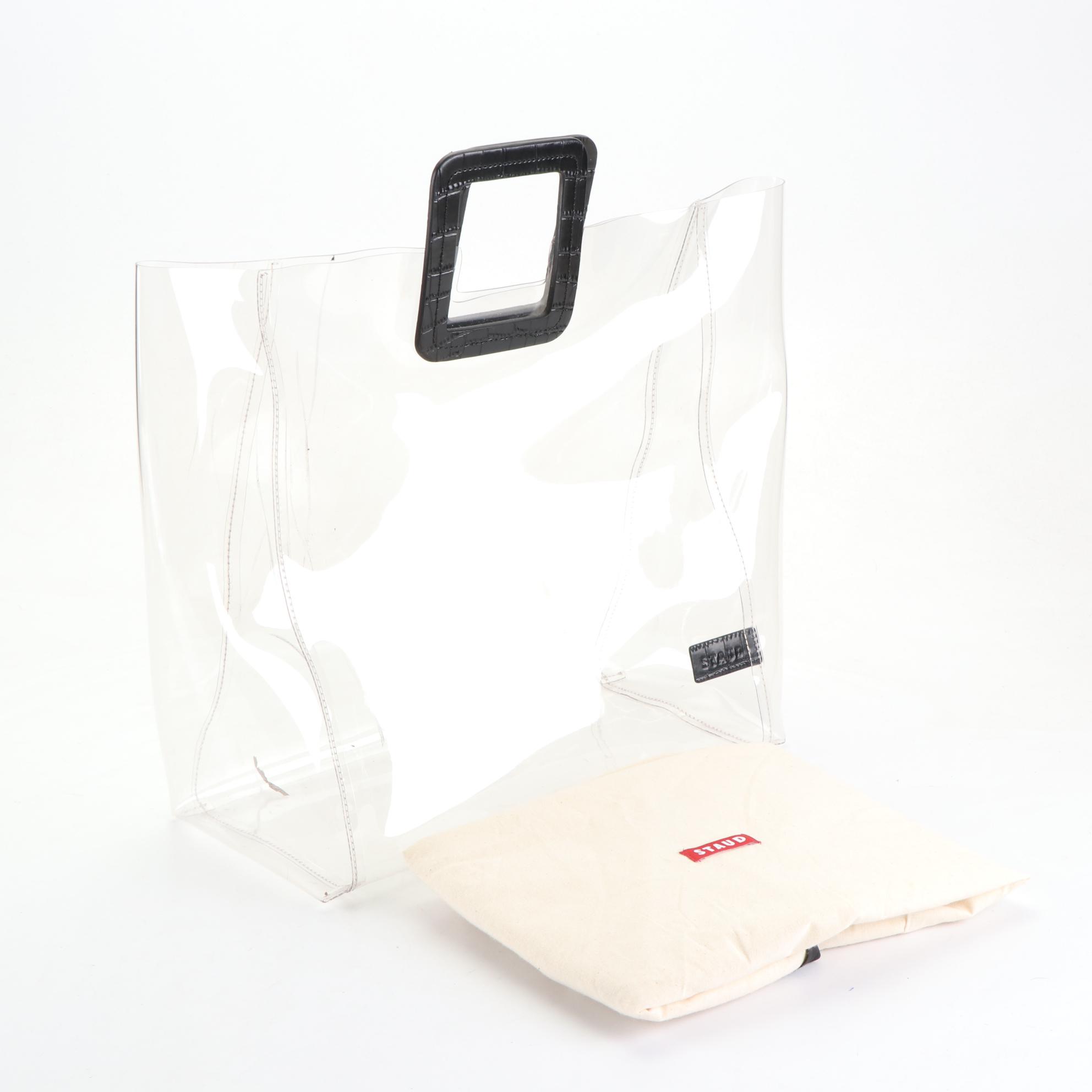 Staud PVC Top Handle Bag