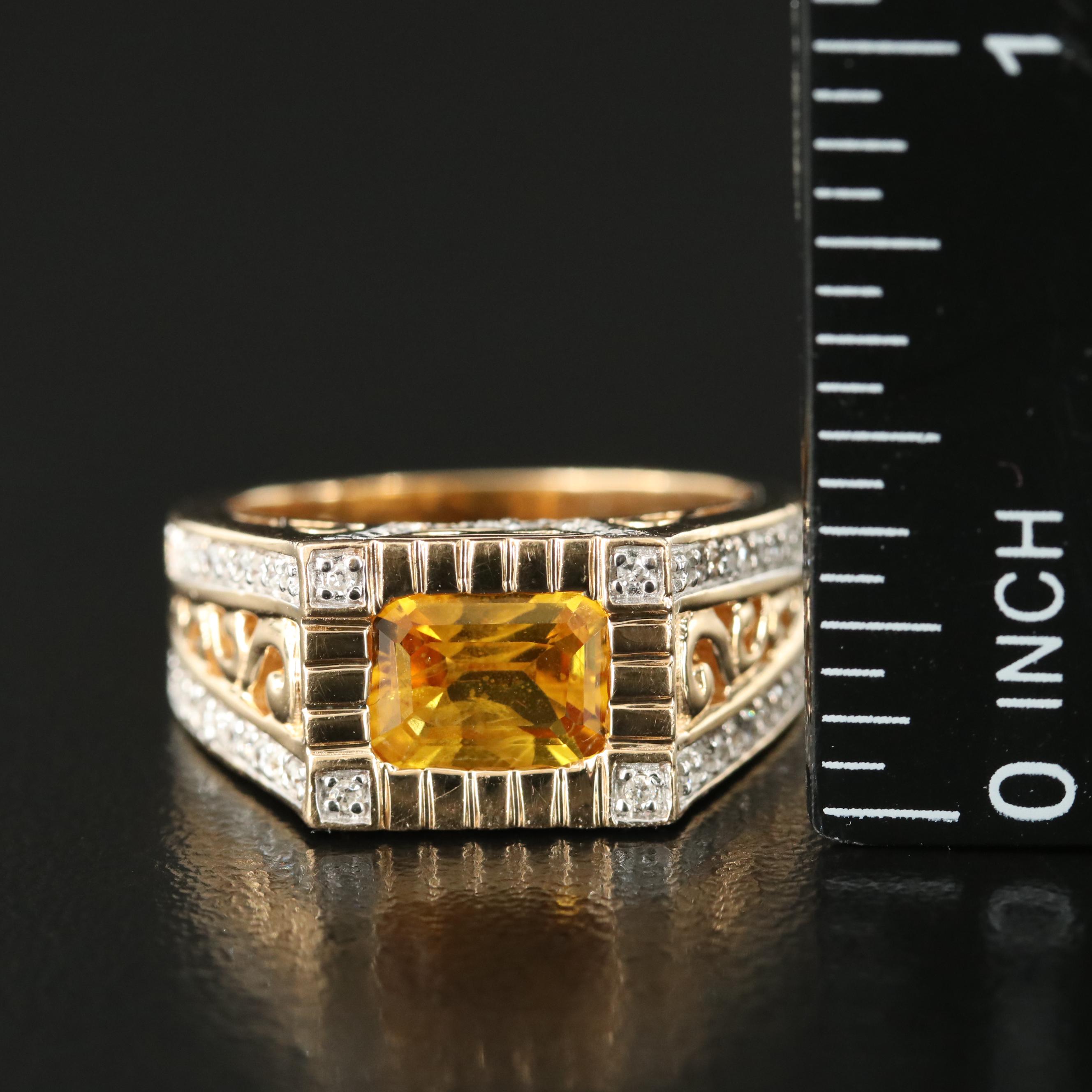 14K 2.20 CT Sapphire and Diamond Ring