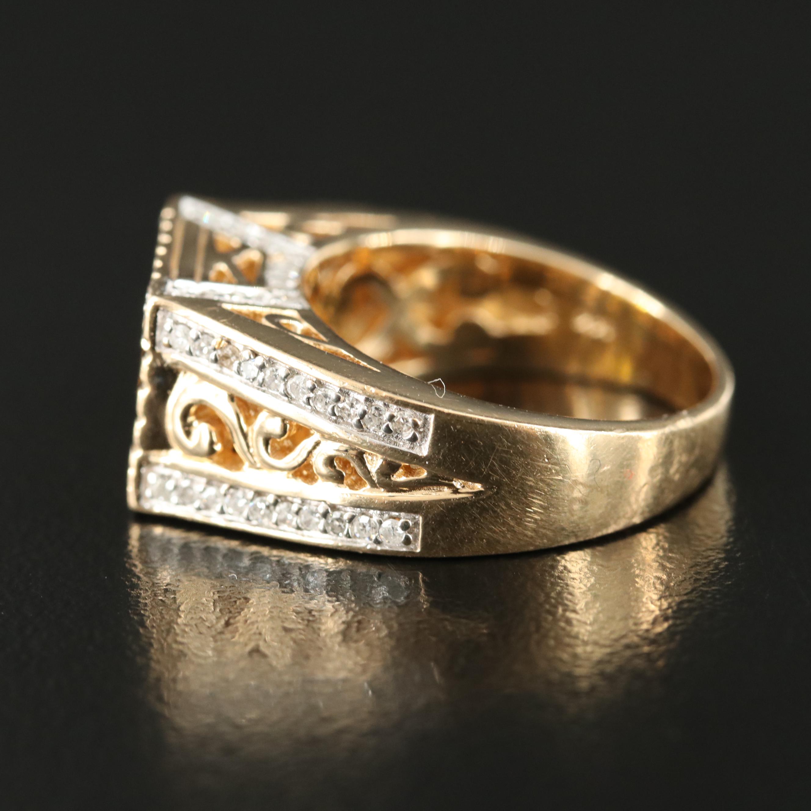 14K 2.20 CT Sapphire and Diamond Ring