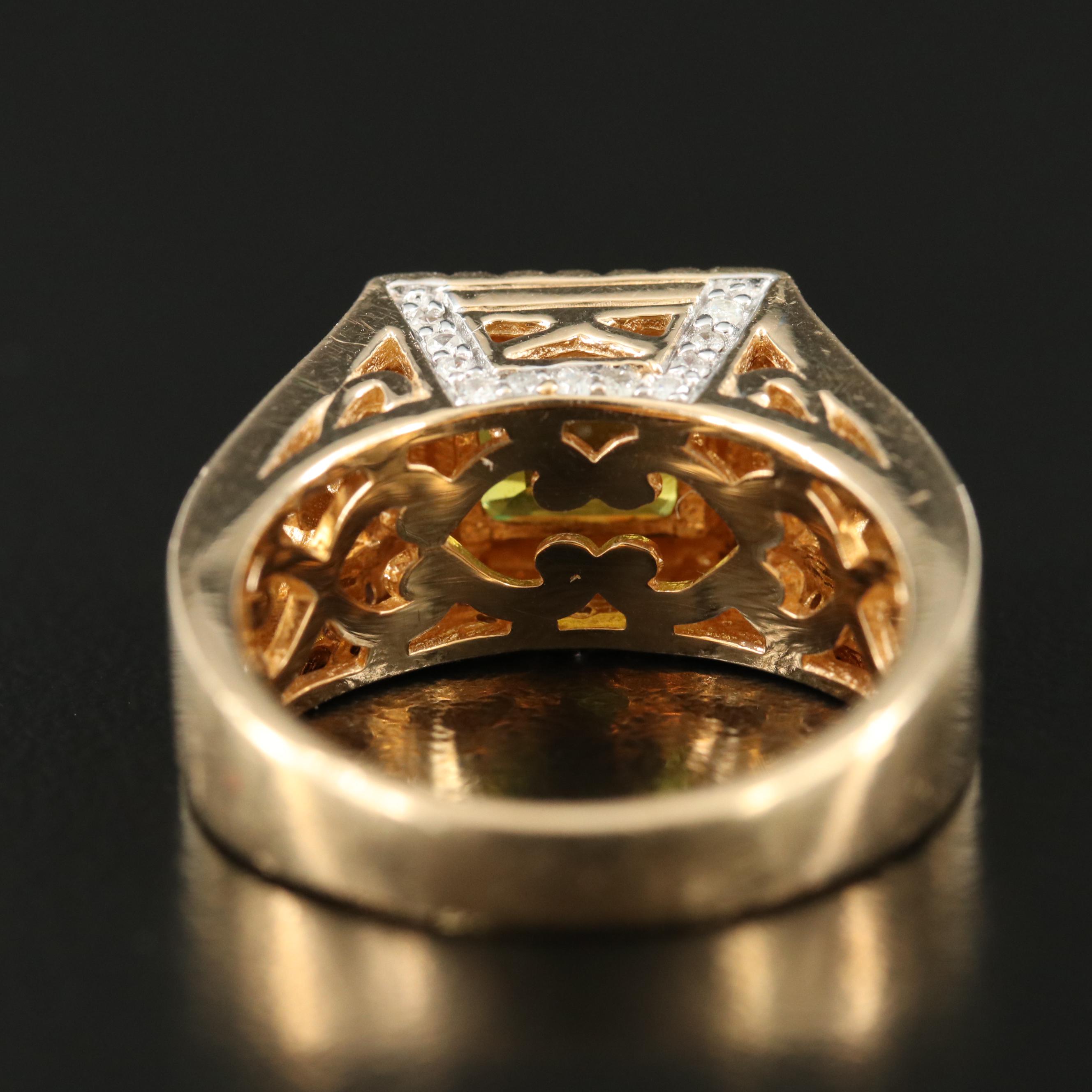 14K 2.20 CT Sapphire and Diamond Ring