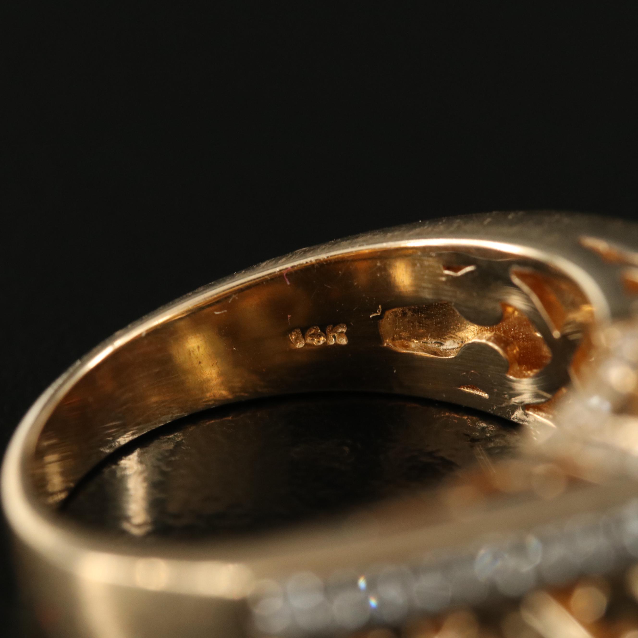 14K 2.20 CT Sapphire and Diamond Ring