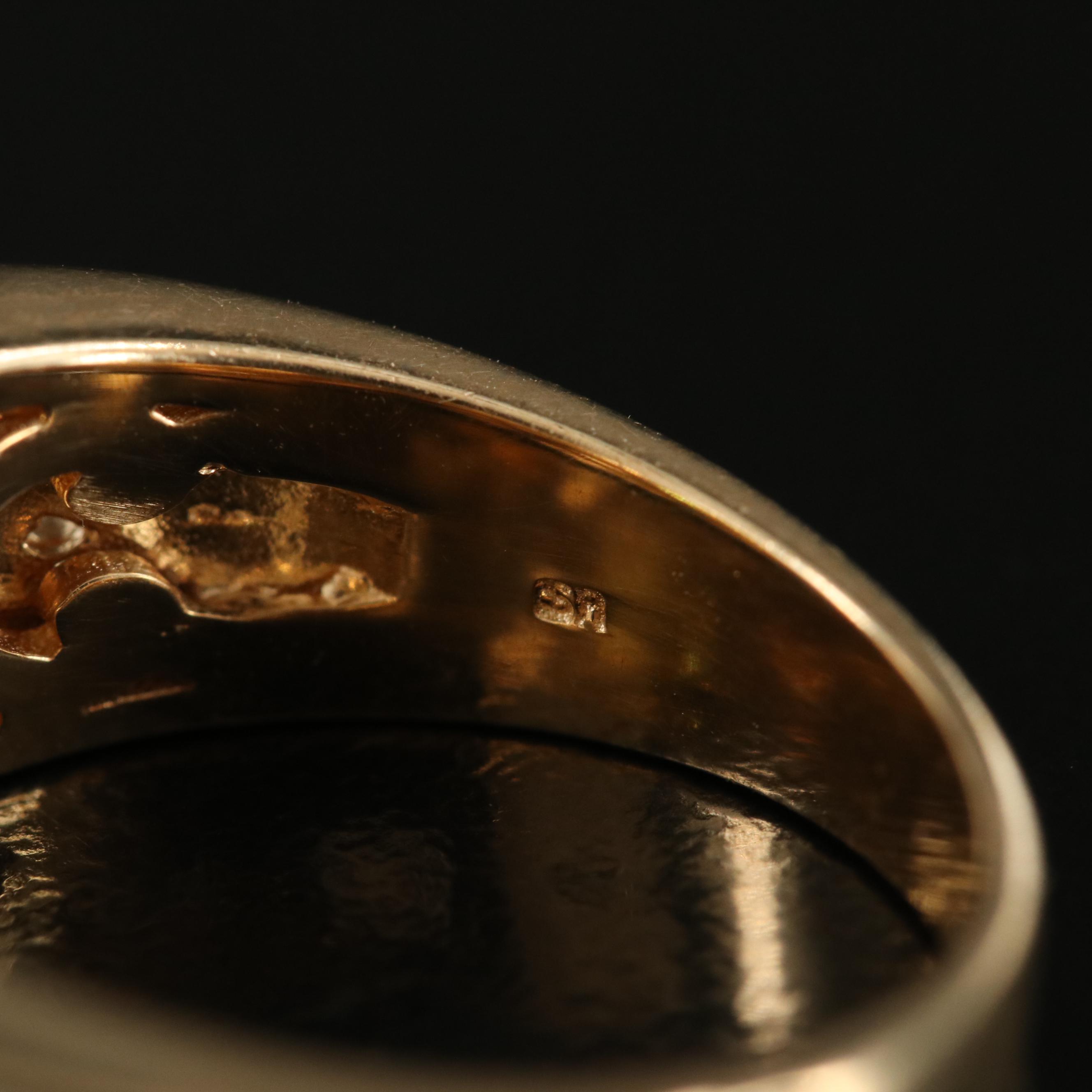 14K 2.20 CT Sapphire and Diamond Ring