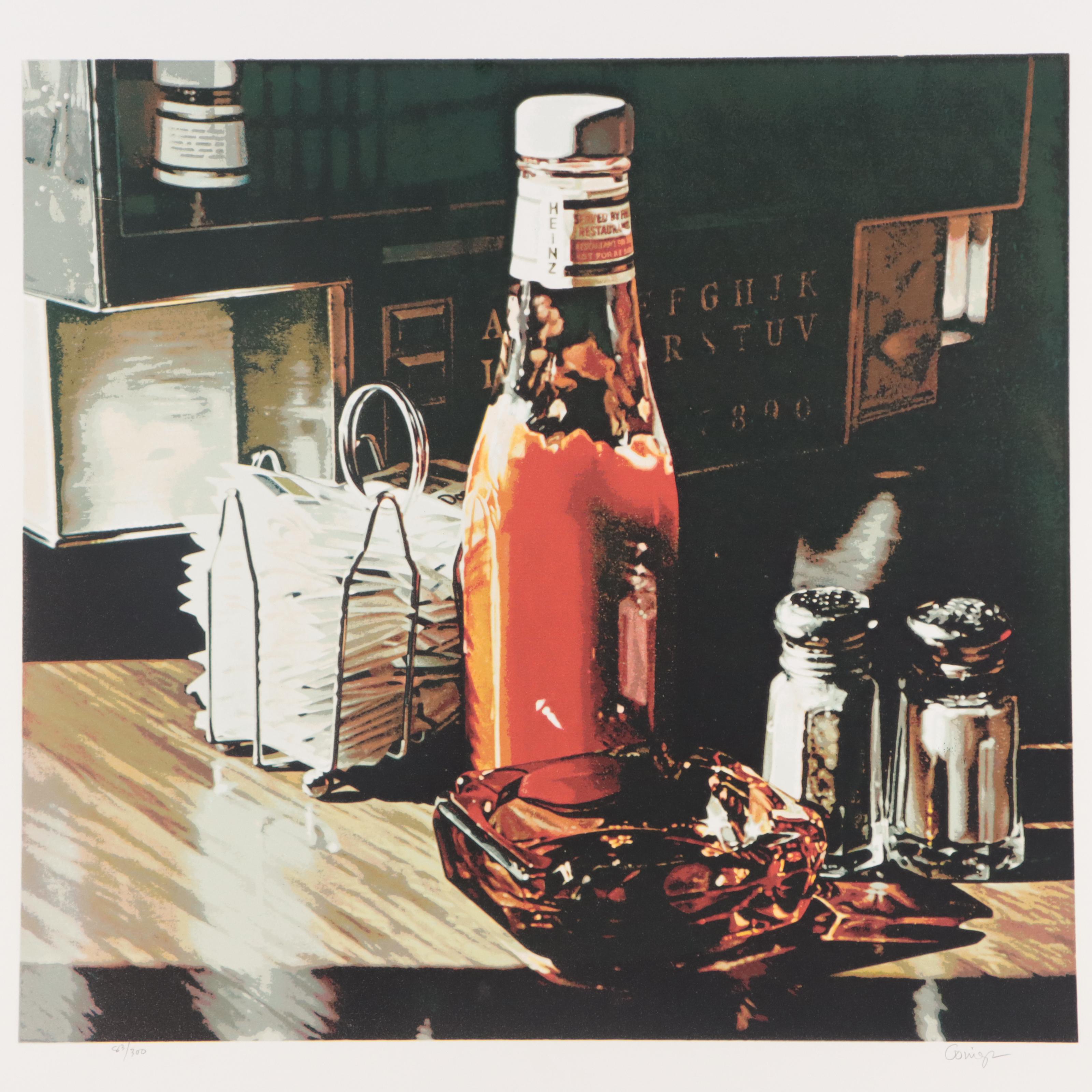 Ralph Goings Serigraph "Still Life with Sugars," 1981