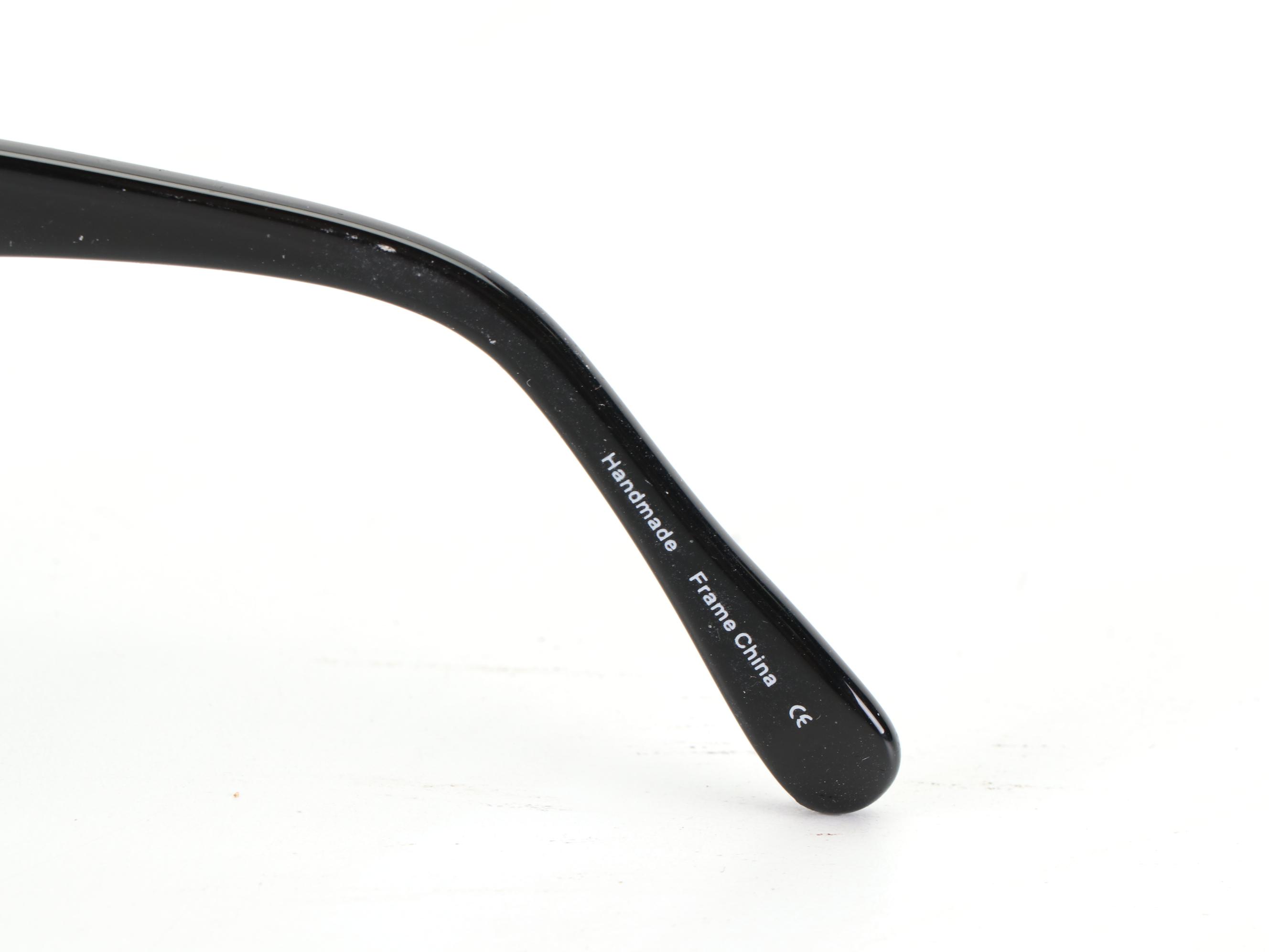 Norma Kamali Kamalikulture Square Cat Sunglasses in Black with Case