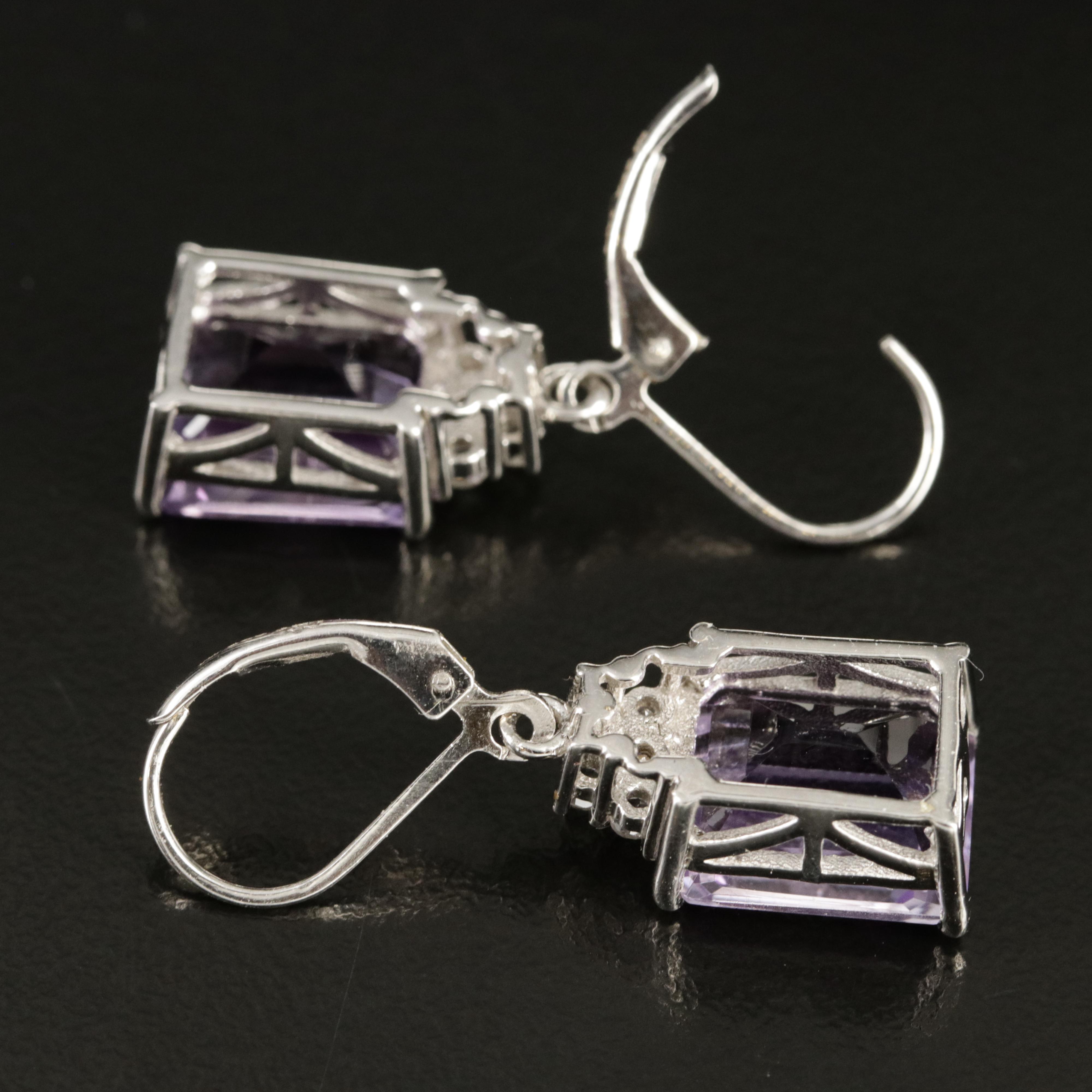 Sterling Amethyst and Topaz Earrings