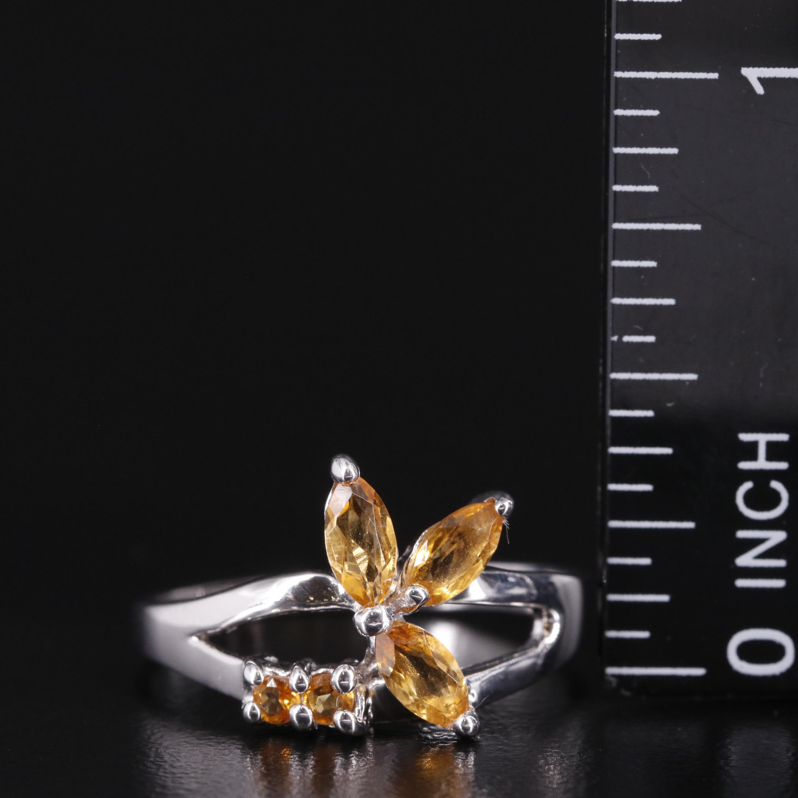 Sterling Citrine Ring