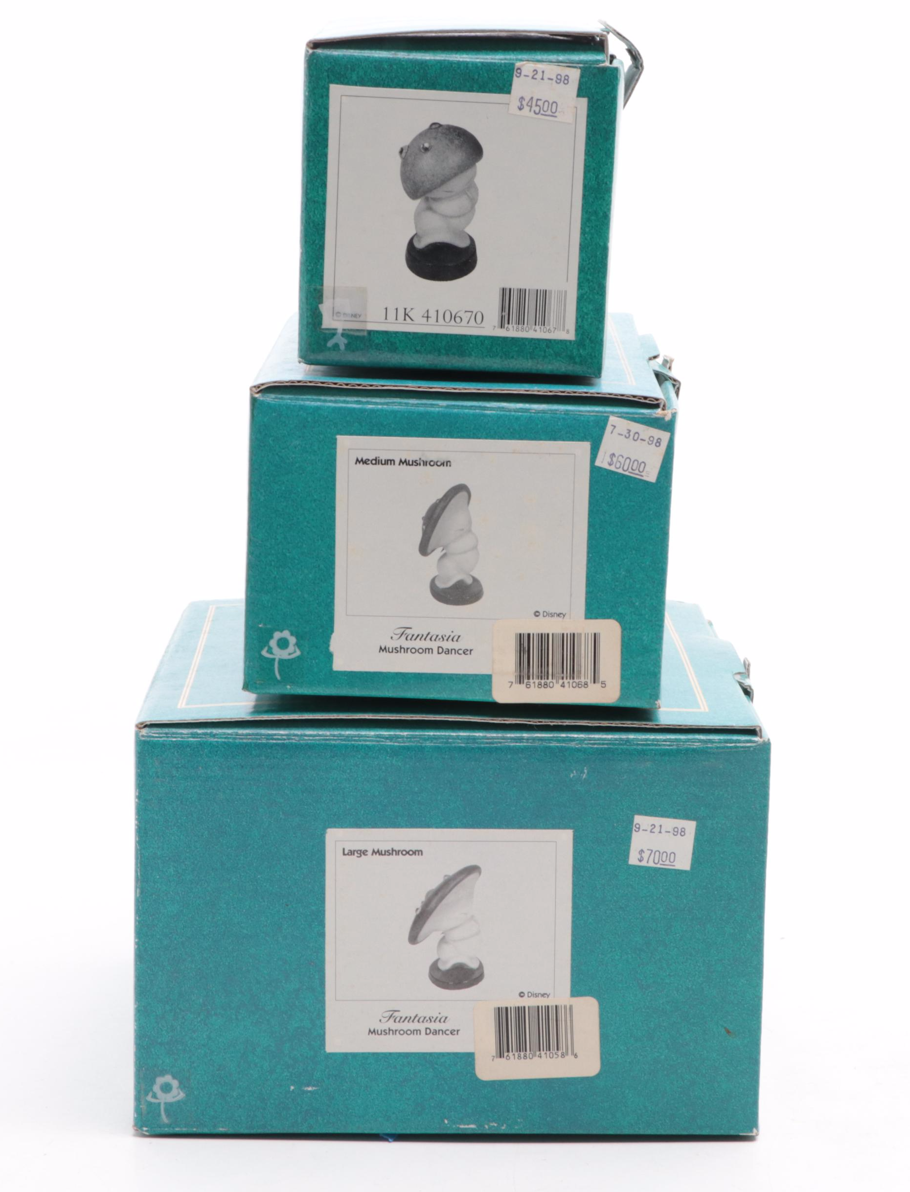 Walt Disney Classics Fantasia "Mushroom Dancer" Ceramic Figurines