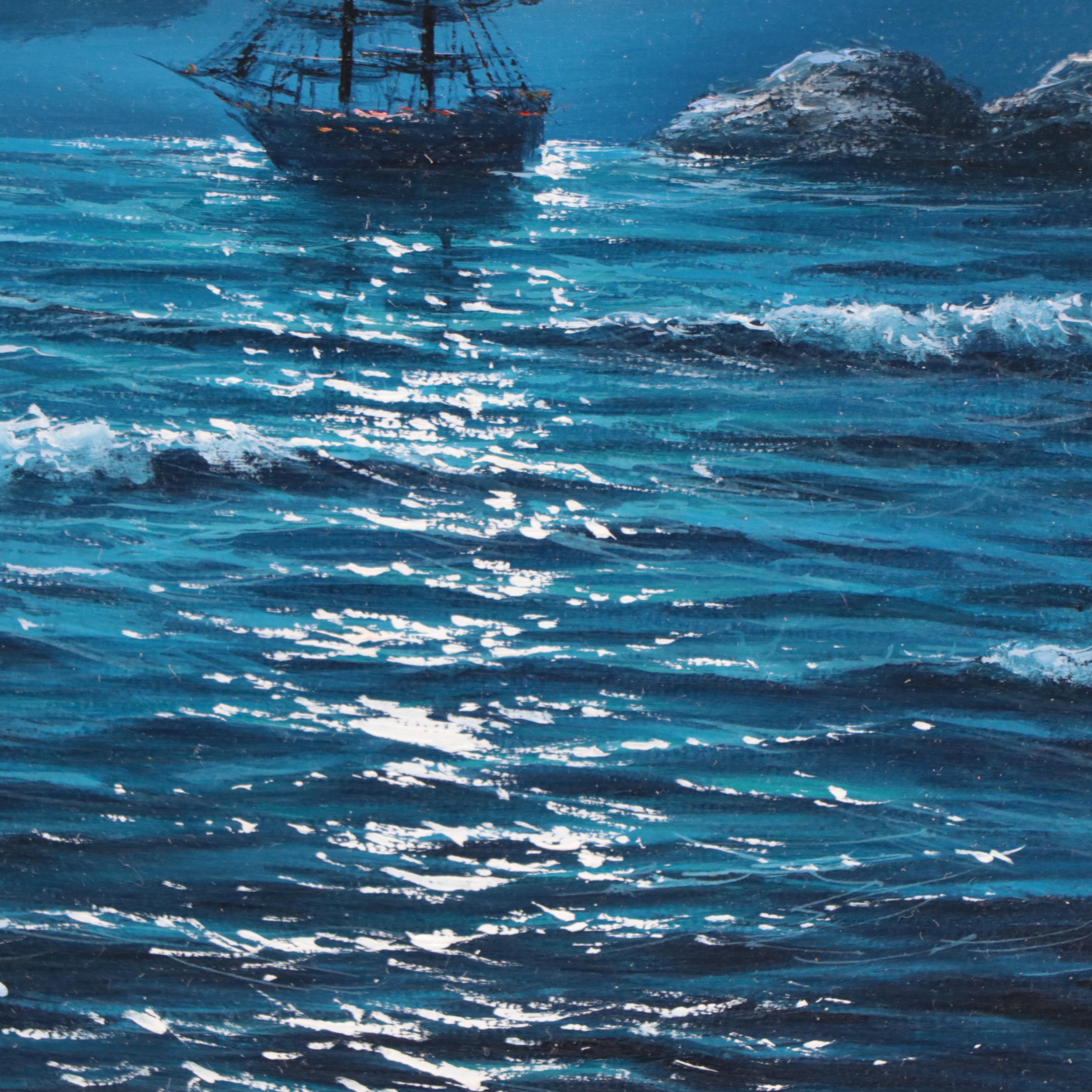 Jevgenijus Litvinas Oil Painting "Moonlight," 2023