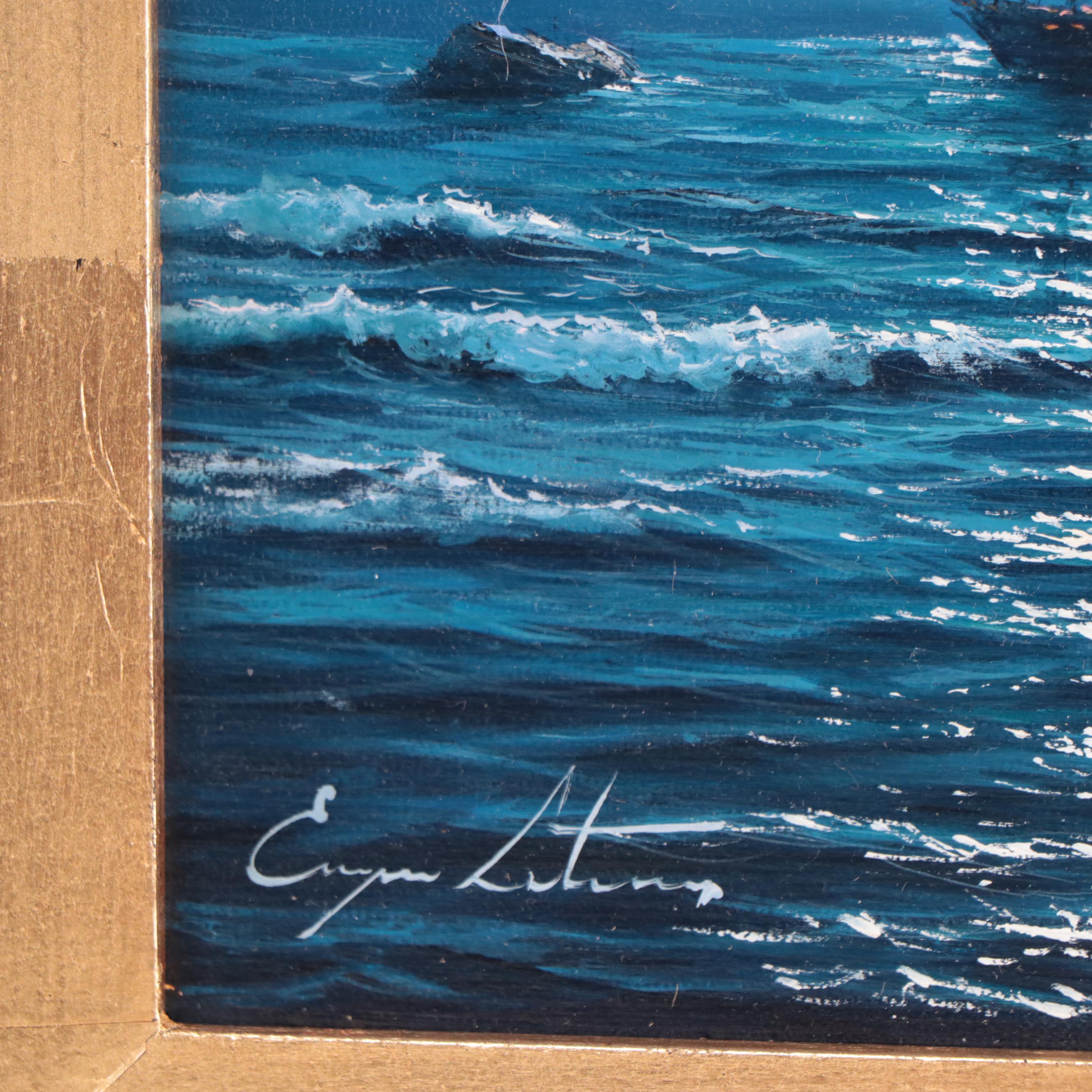 Jevgenijus Litvinas Oil Painting "Moonlight," 2023