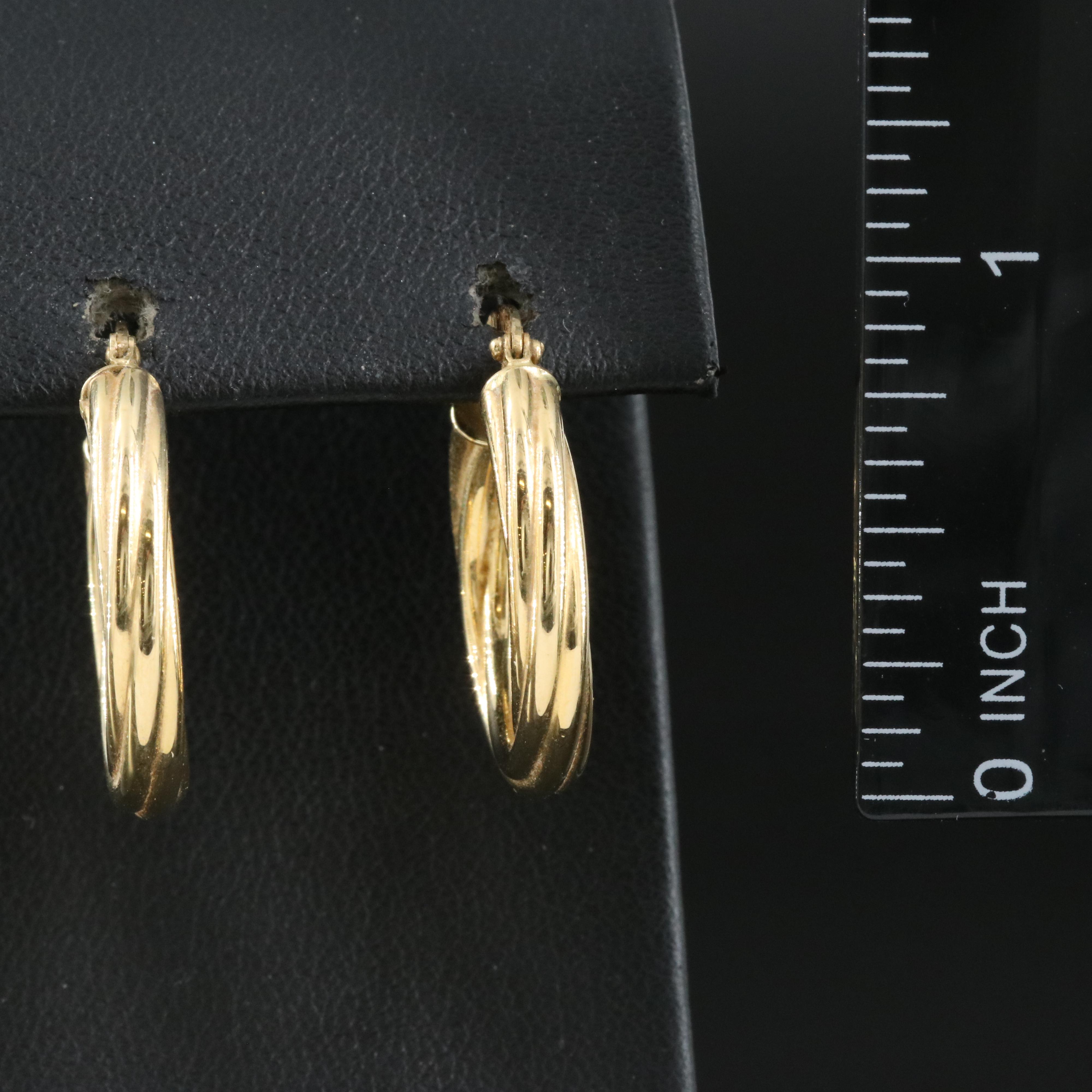 Italian Milor 18K Braided Hoop Earrings