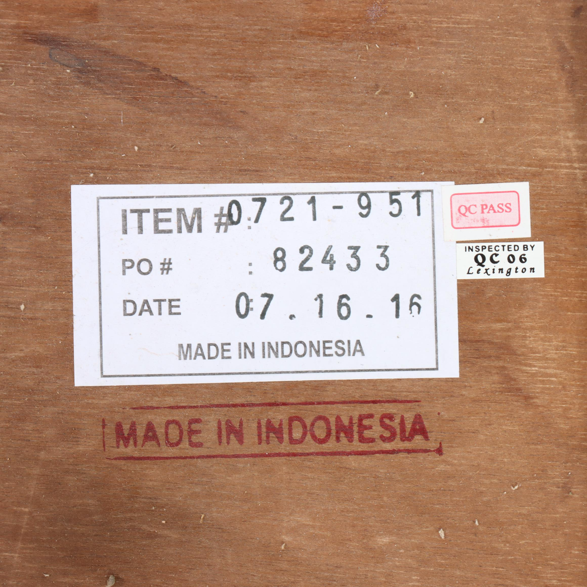 Lexington Furniture Modernist Style Gilt Metal and Travertine Top Side Table