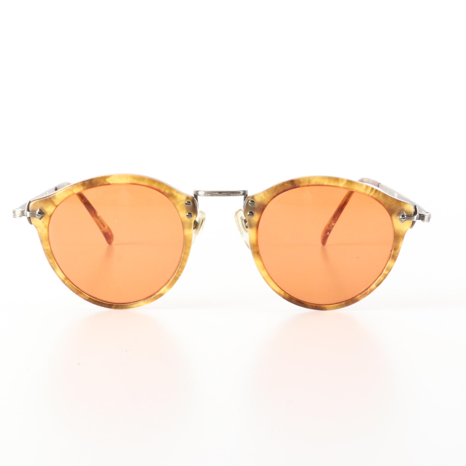 Oliver Peoples Sunglasses with Prescription Clip-Ons and Case