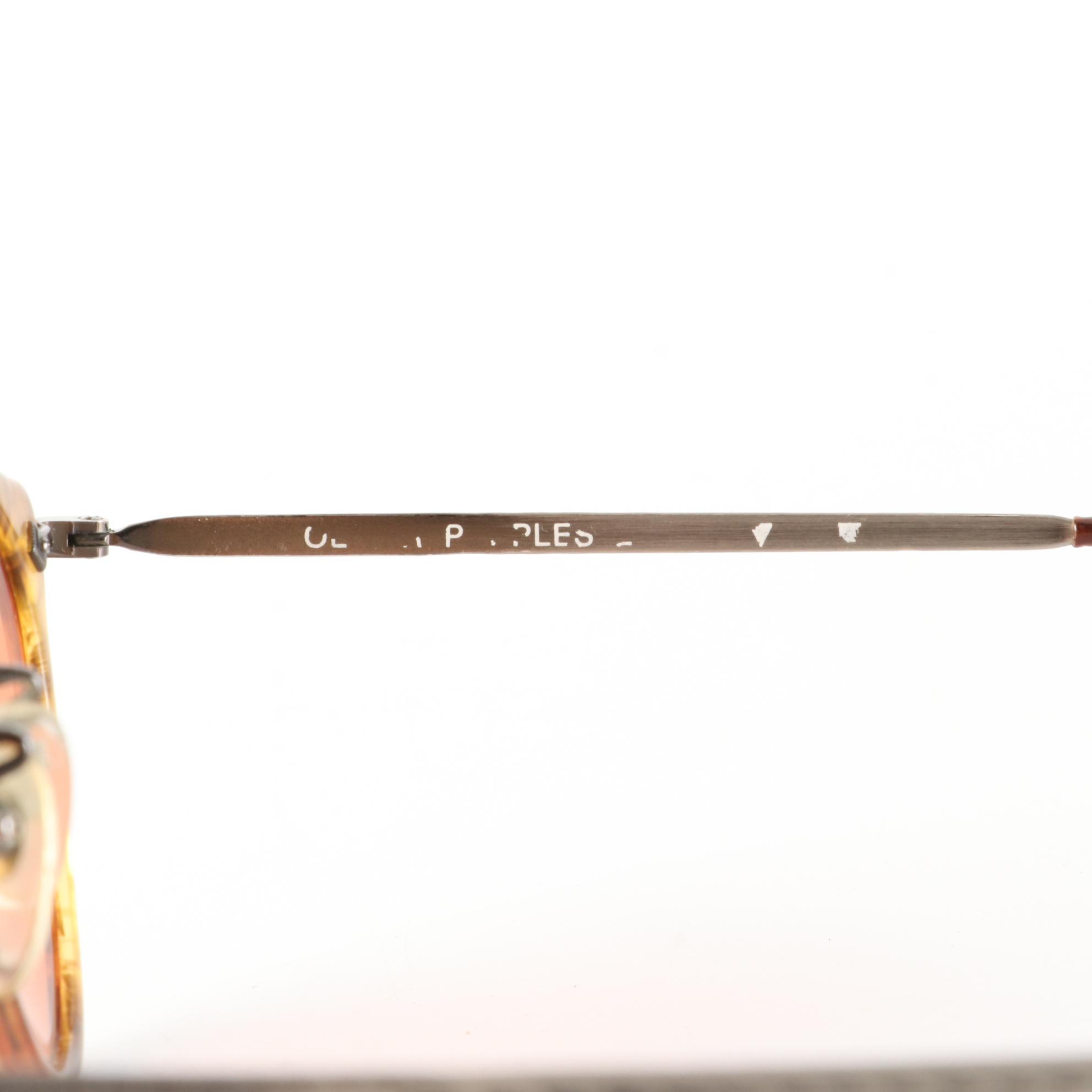 Oliver Peoples Sunglasses with Prescription Clip-Ons and Case