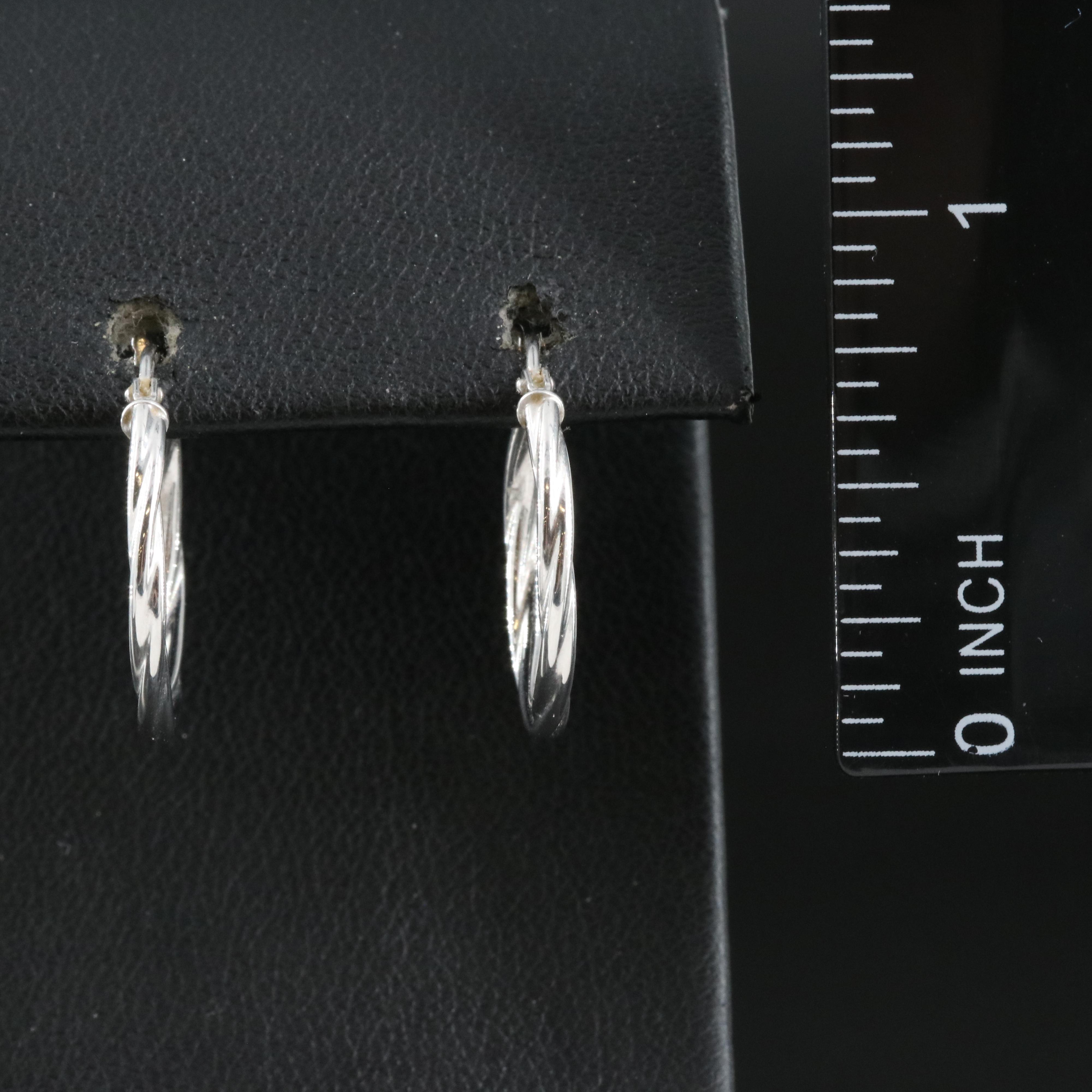 Italian Milor 18K Braided Hoop Earrings