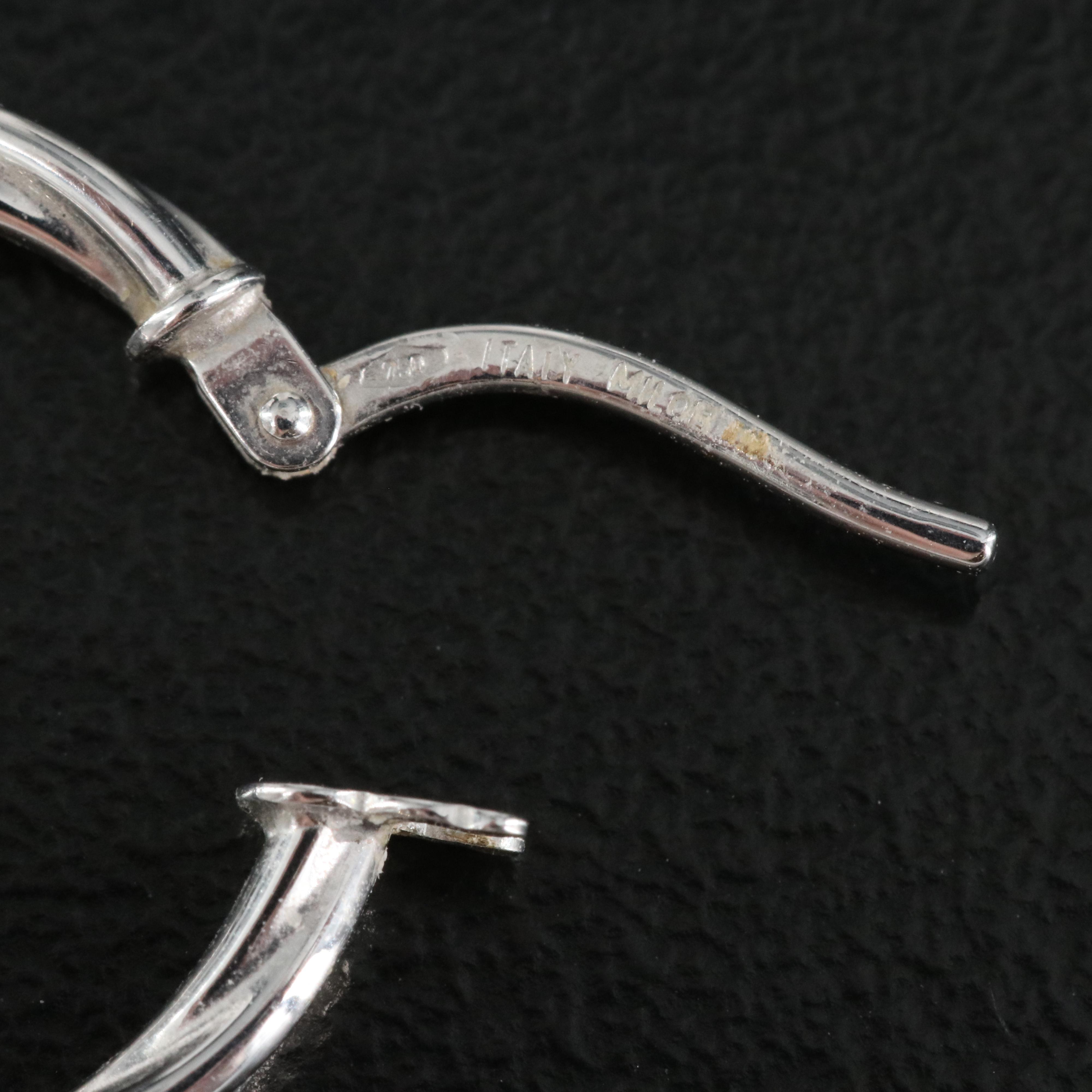 Italian Milor 18K Braided Hoop Earrings