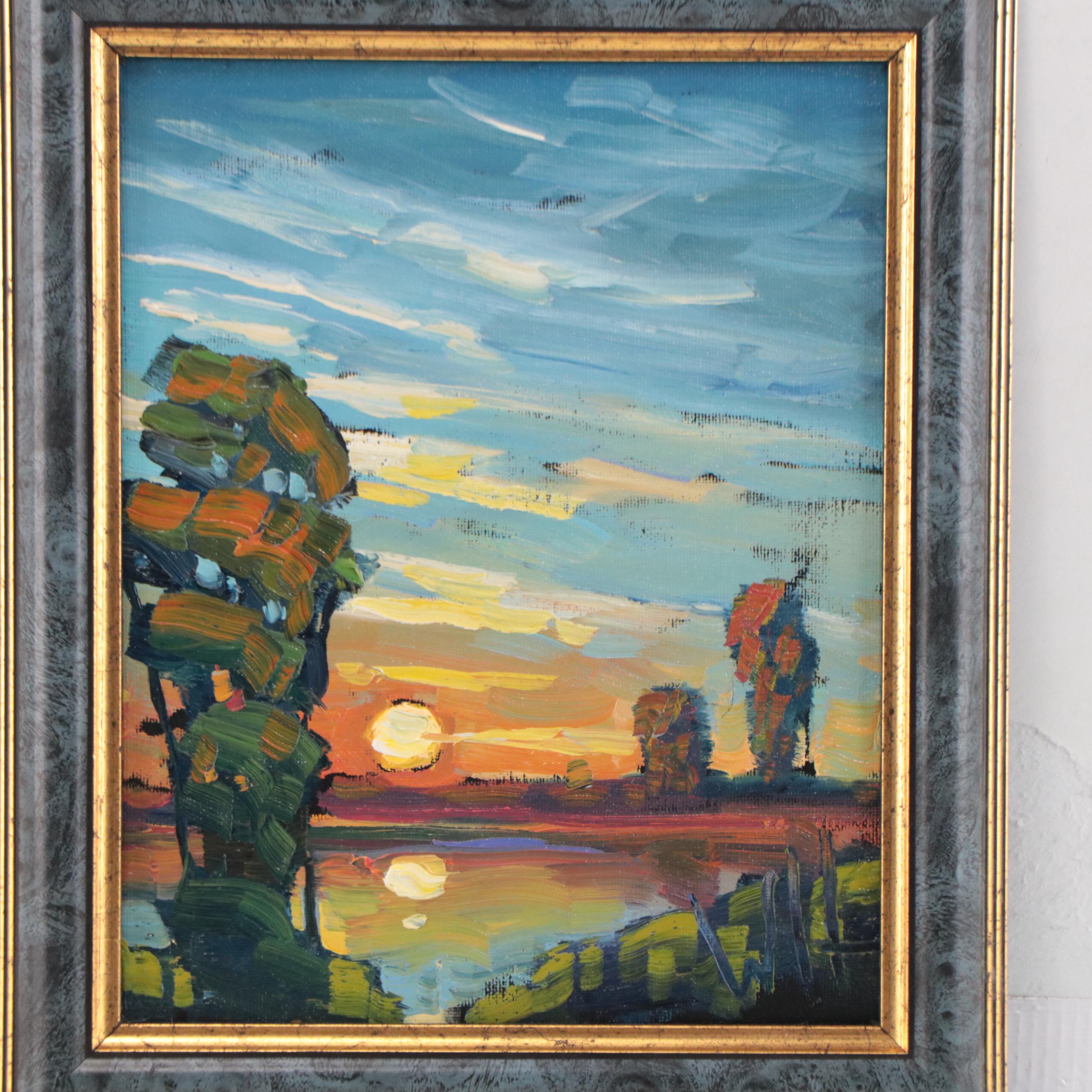 William Hawkins Landscape Oil Painting, 2023