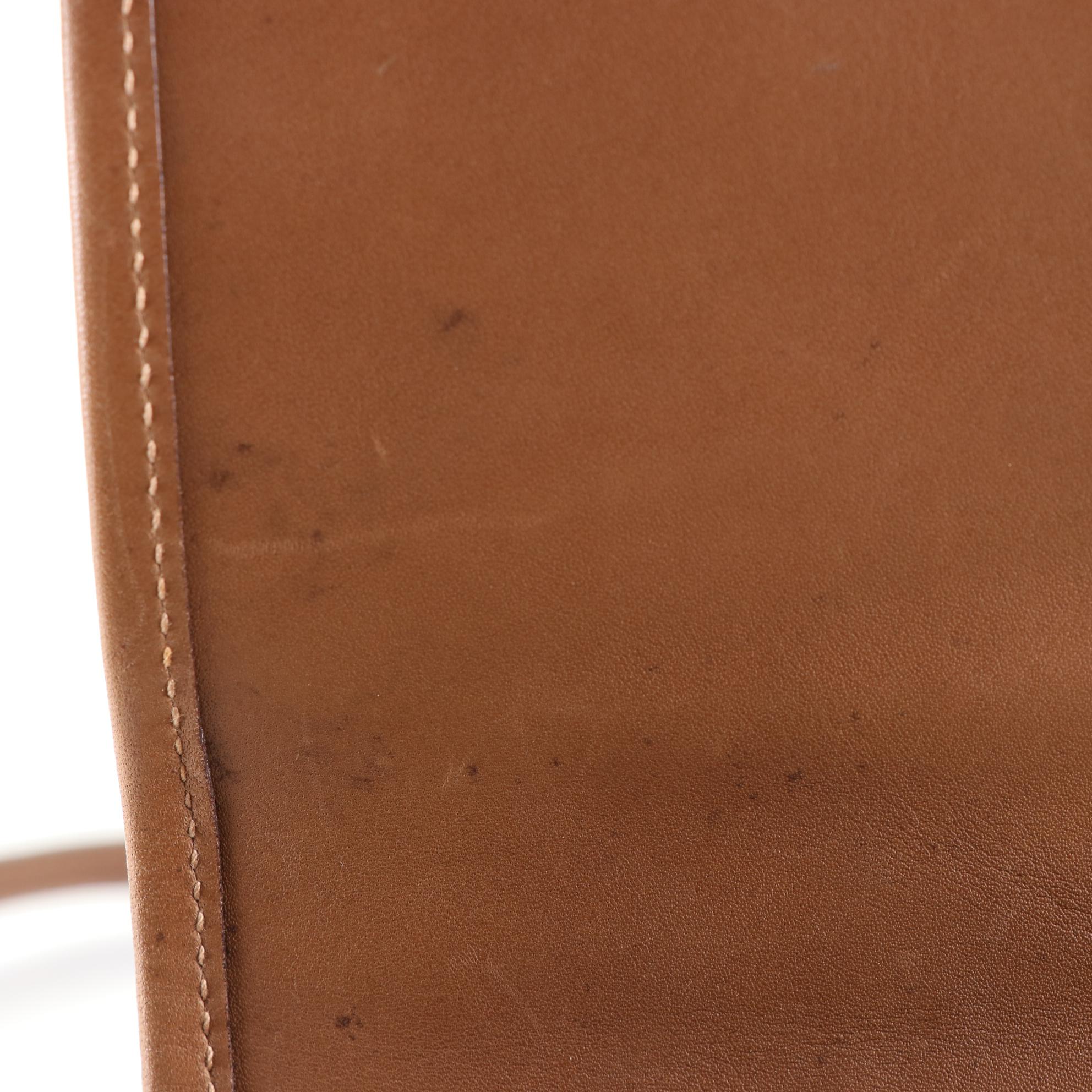 Céline Shoulder Bag in Carriage Monogram C Canvas and Brown Leather Trim